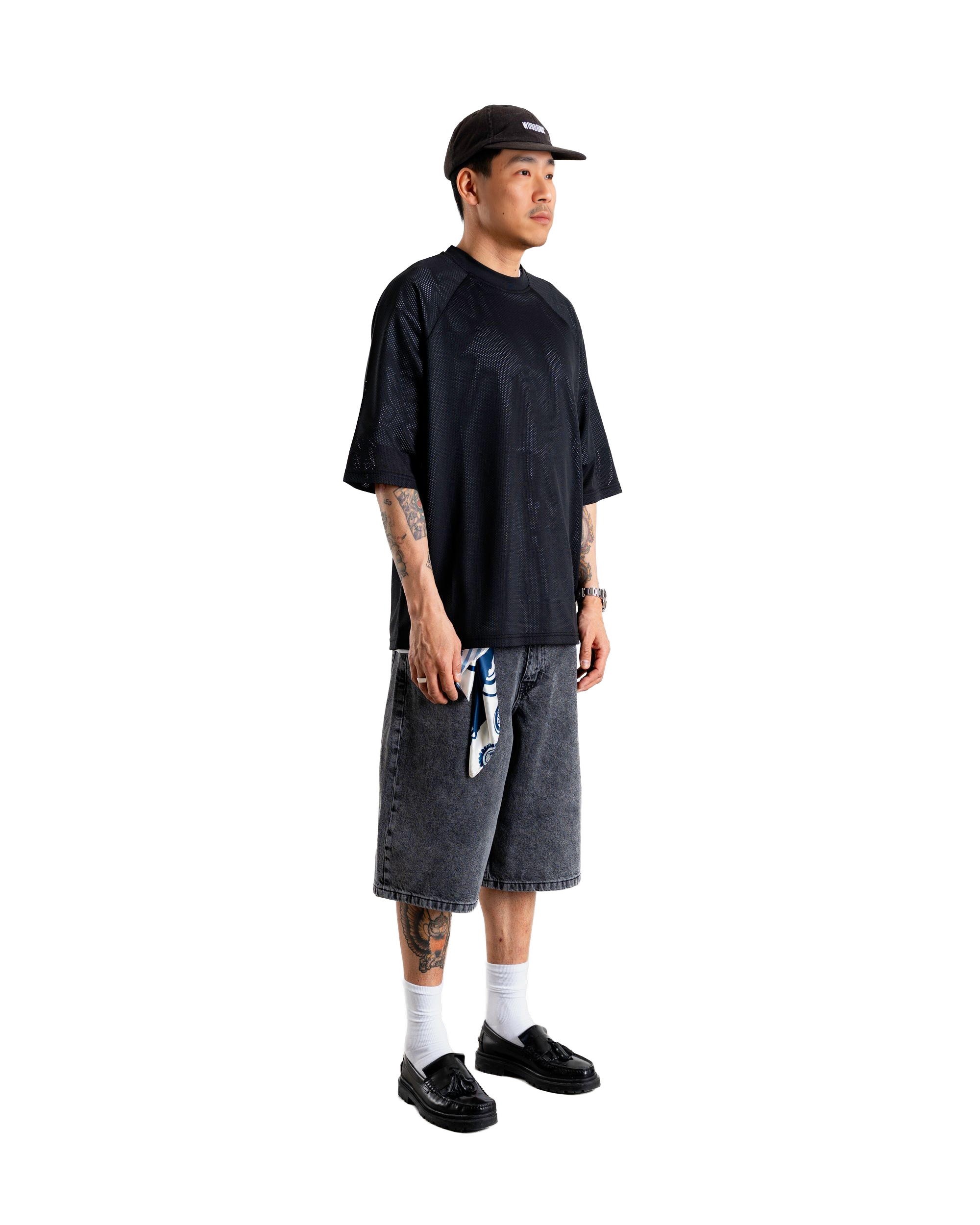 Woodbird WBBlake Mesh Tee T-Shirts Black