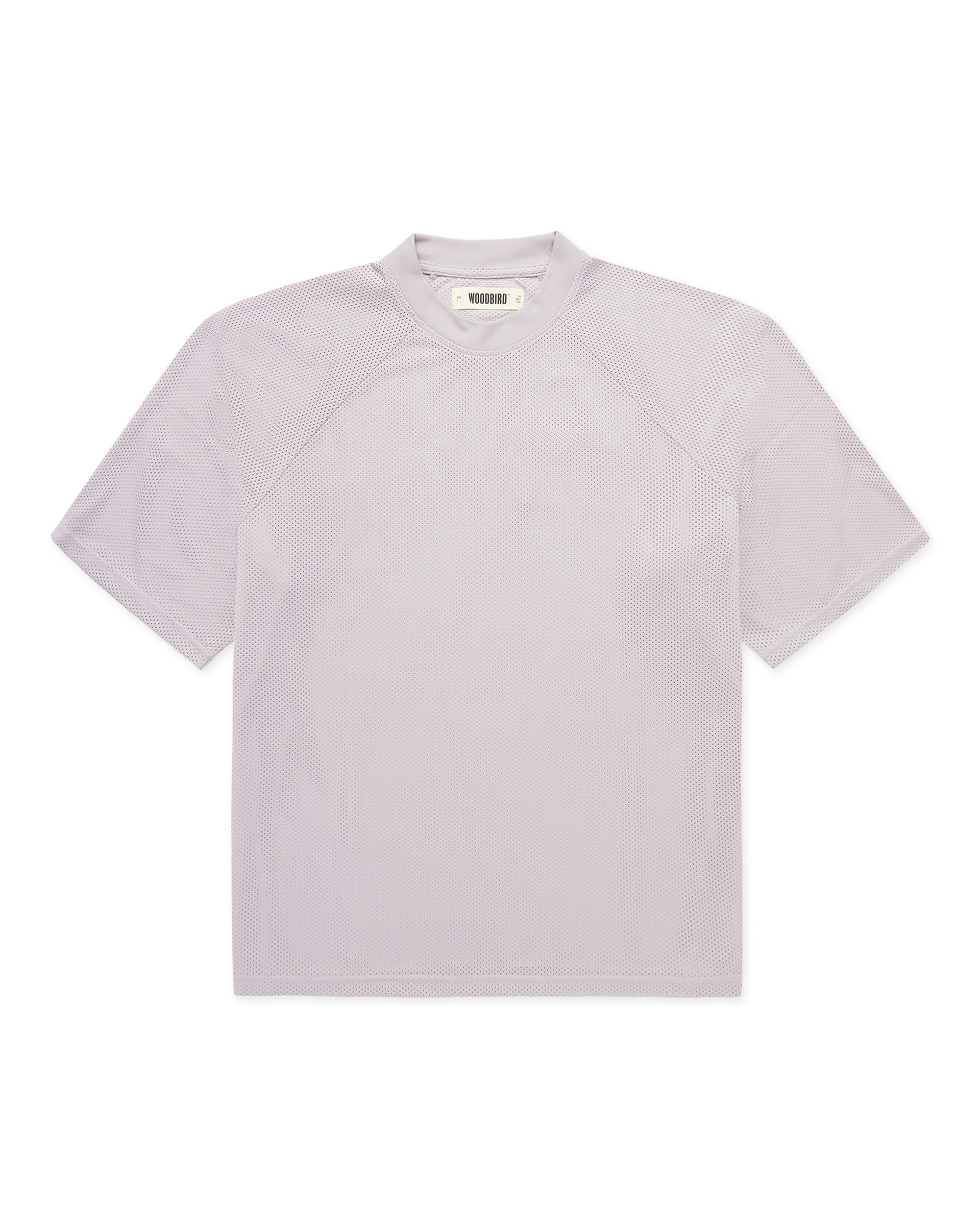 Woodbird WBBlake Mesh Tee T-Shirts Grey-Purple