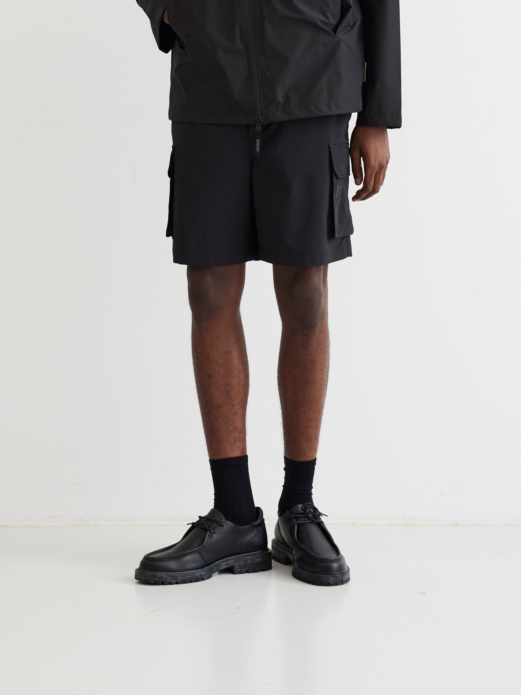 Woodbird WBBommy Rib-Tech Cargo Shorts Shorts Black