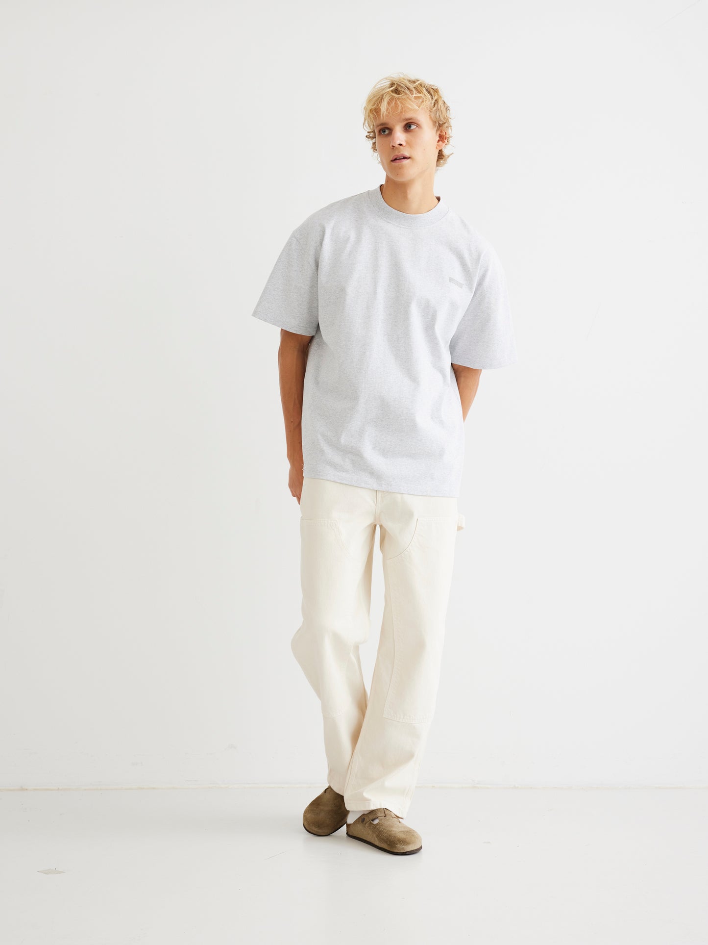 Woodbird WBBose HKDK Tee T-Shirts Snow Melange