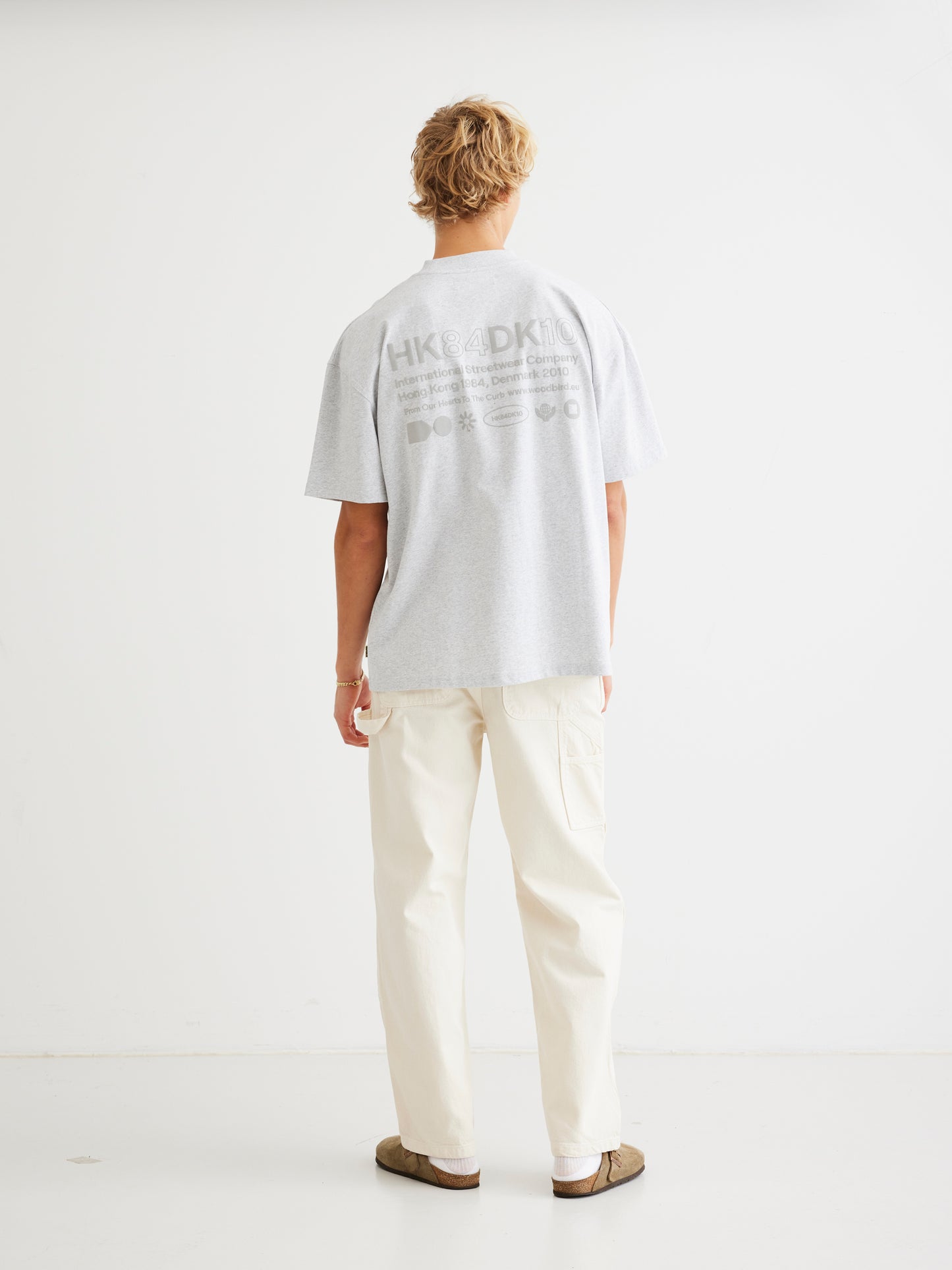 Woodbird WBBose HKDK Tee T-Shirts Snow Melange