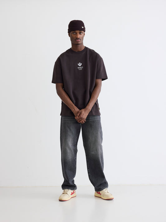 Woodbird WBBose Sweat Tee T-Shirts Chocolate brown