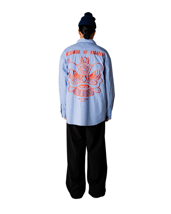 Woodbird WBBrooks Lion Shirt Shirts Light Blue