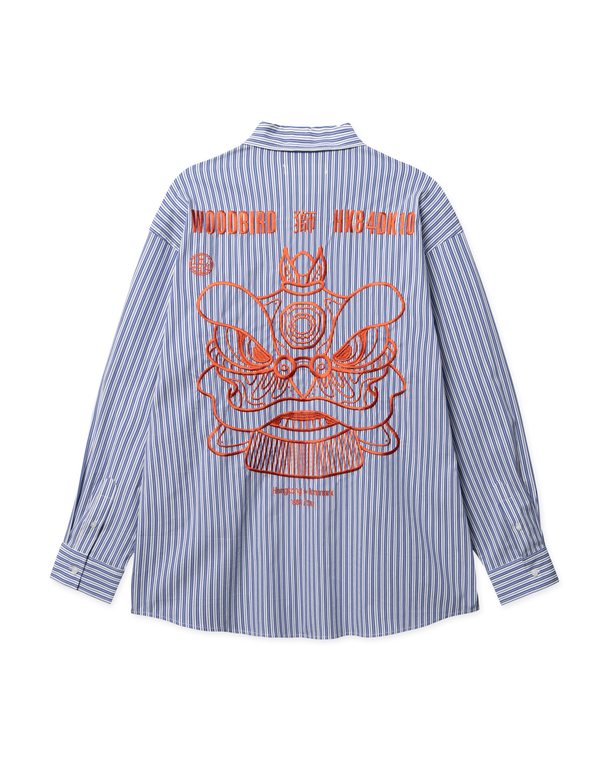 Woodbird WBBrooks Lion Shirt Shirts Light Blue