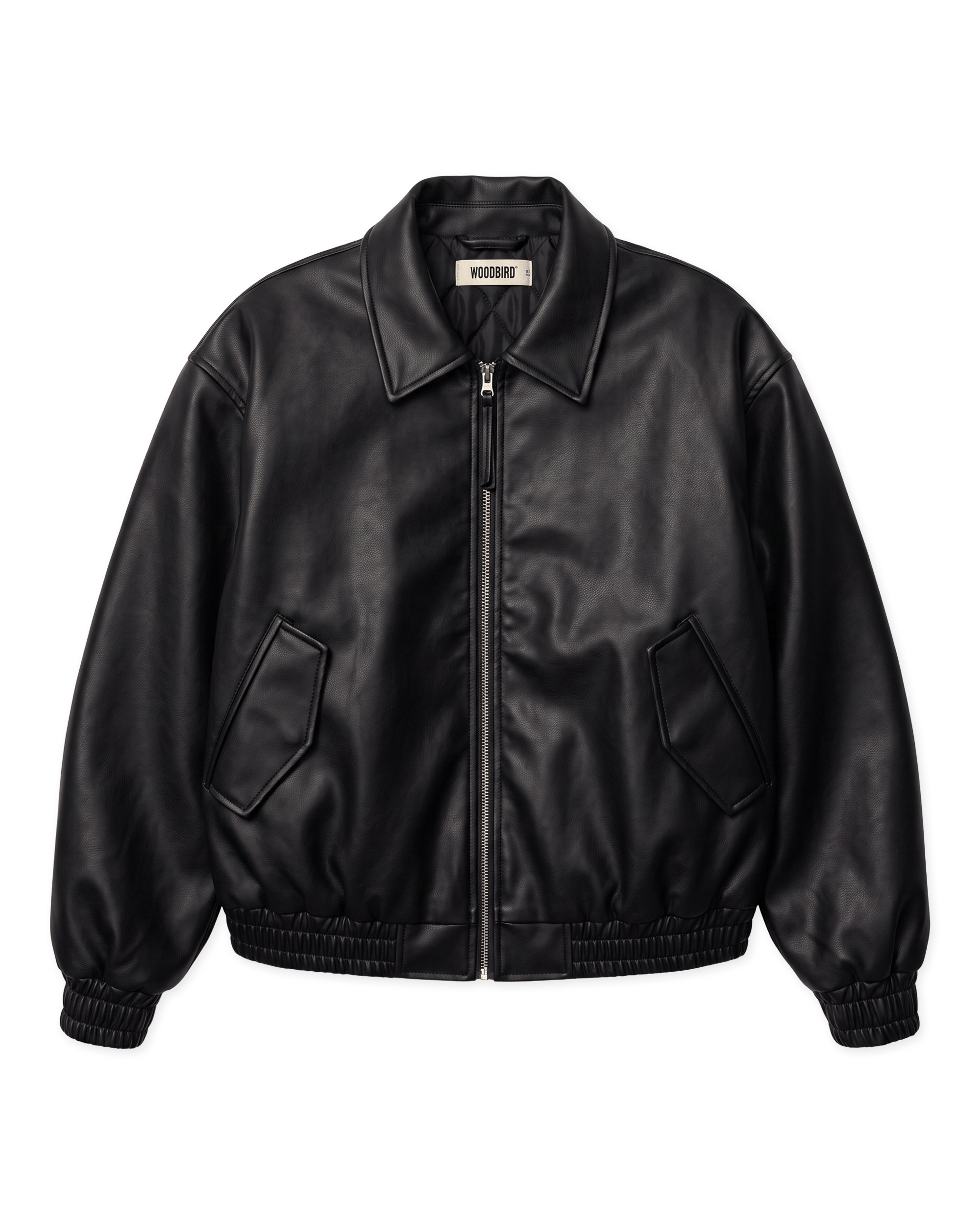 Woodbird Female WBBue Washed PU Jacket Outerwear Black
