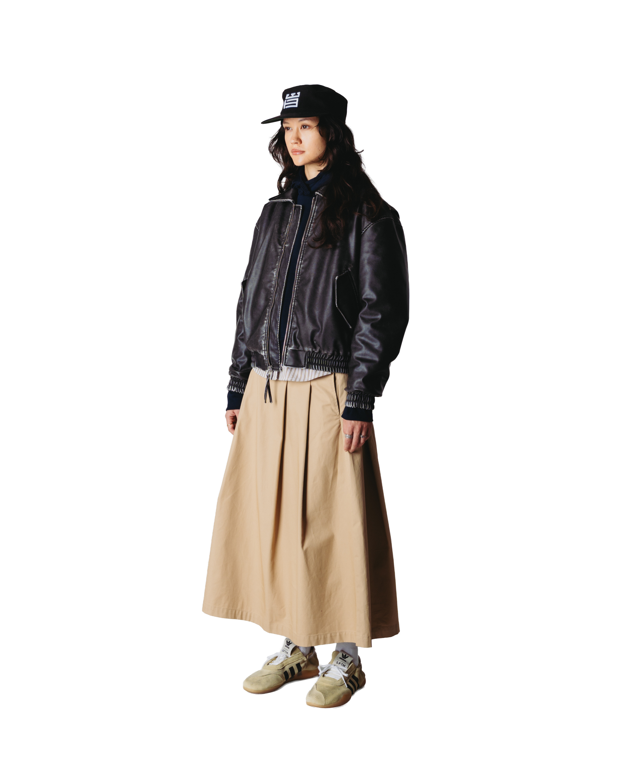 Woodbird Female WBBue Washed PU Jacket Outerwear Washed Black