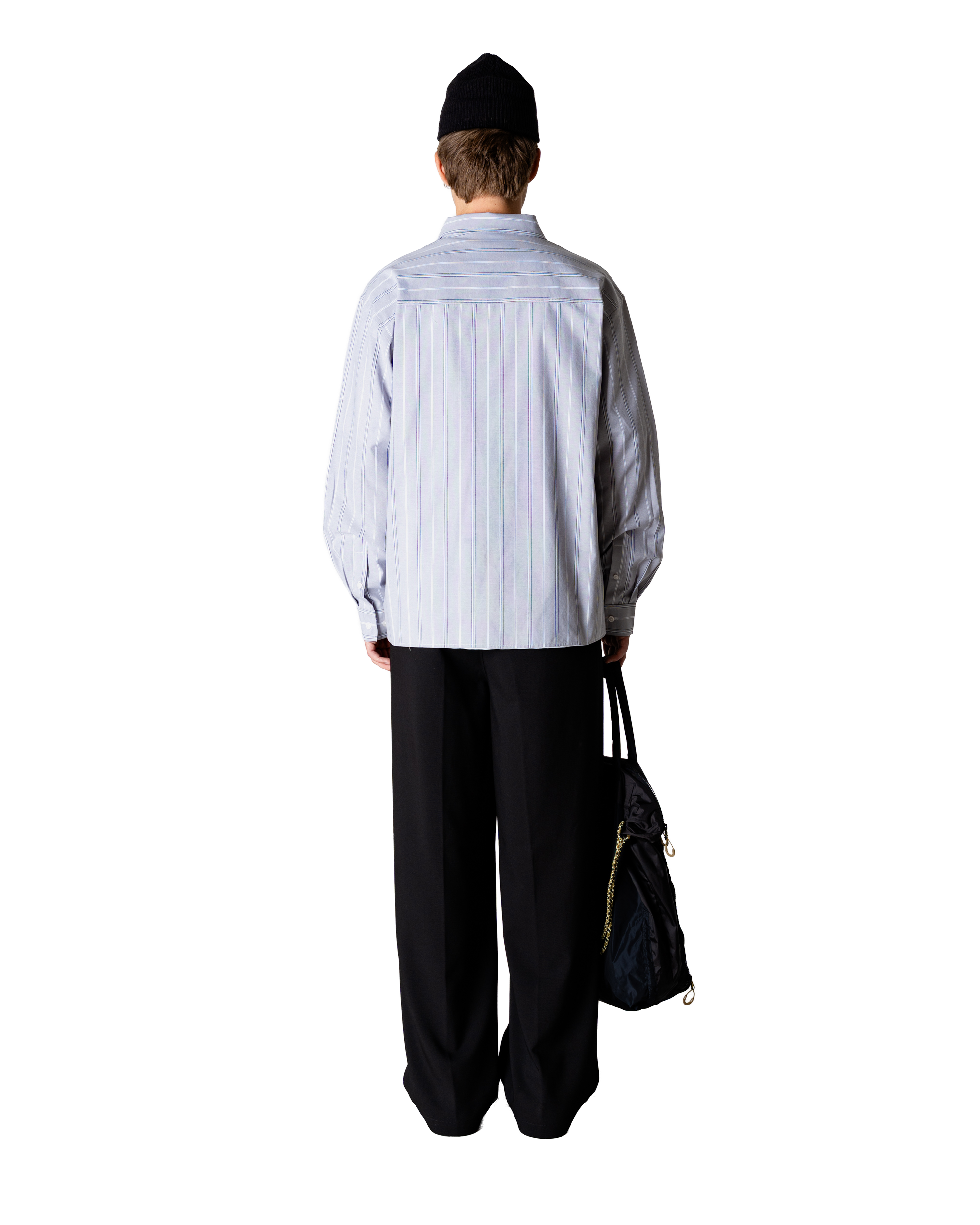 Woodbird WBBuzo Big Stripe Shirt Shirts Grey Stripe