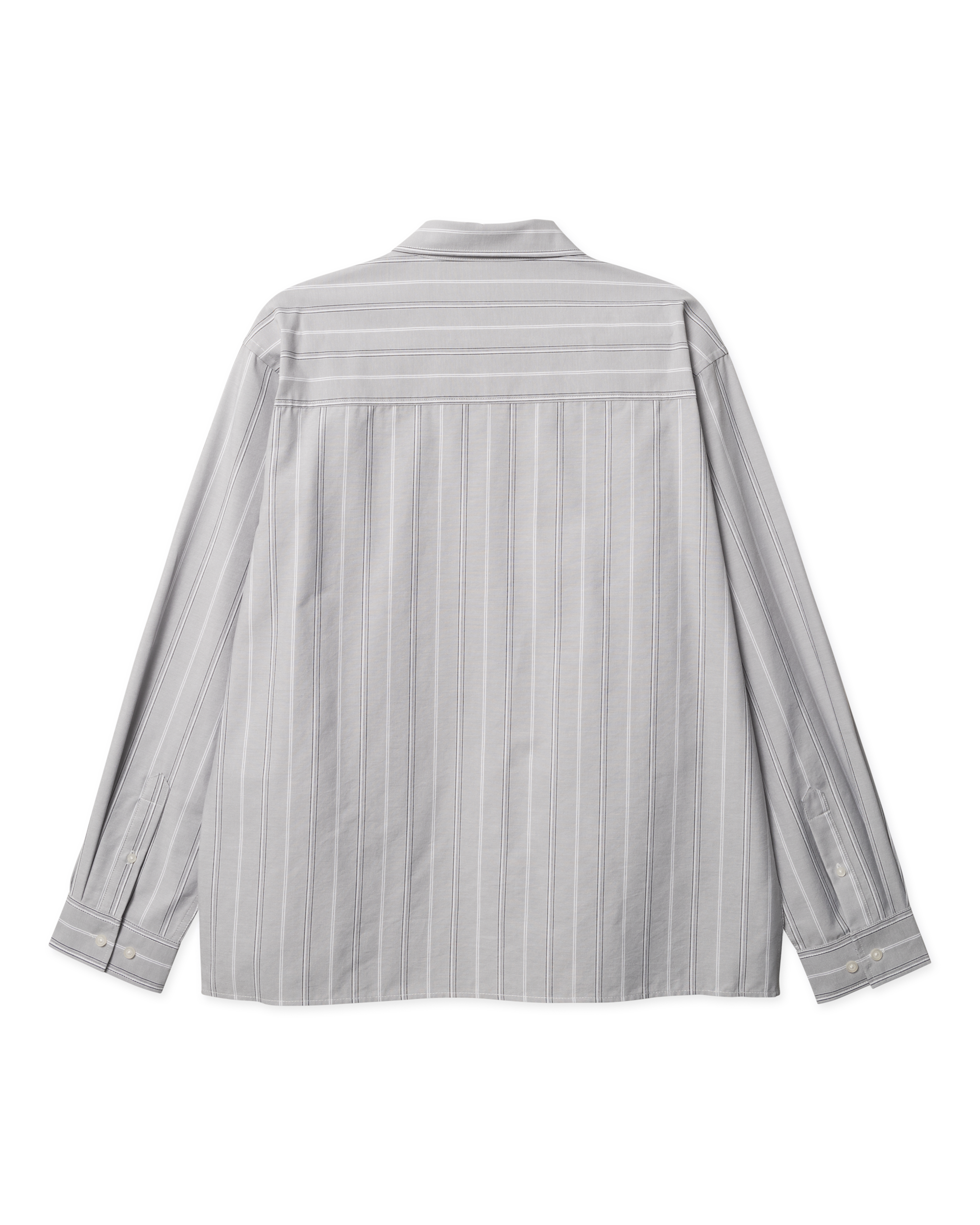 Woodbird WBBuzo Big Stripe Shirt Shirts Grey Stripe
