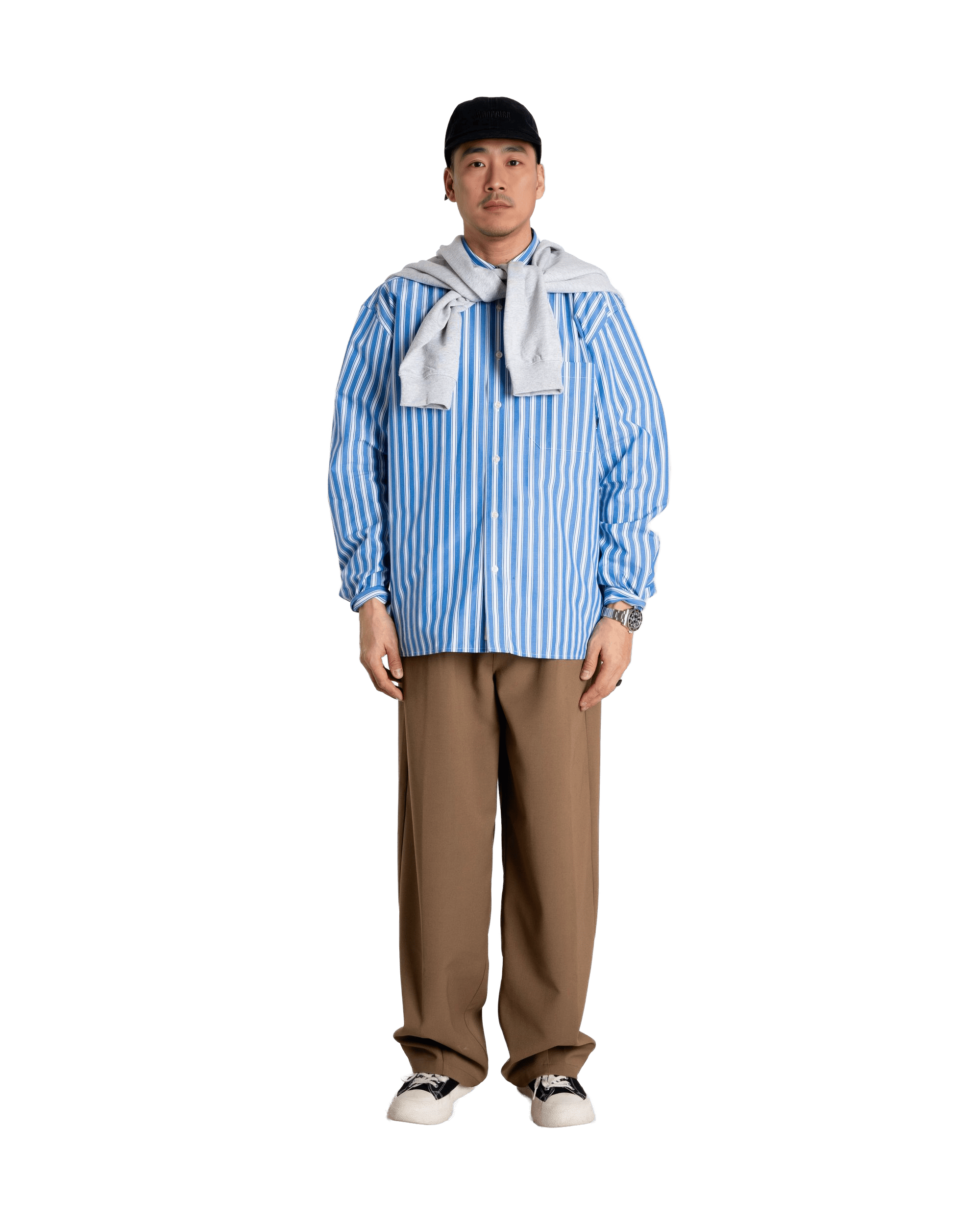 Woodbird WBBuzo Classic Shirt Shirts Blue Stripe
