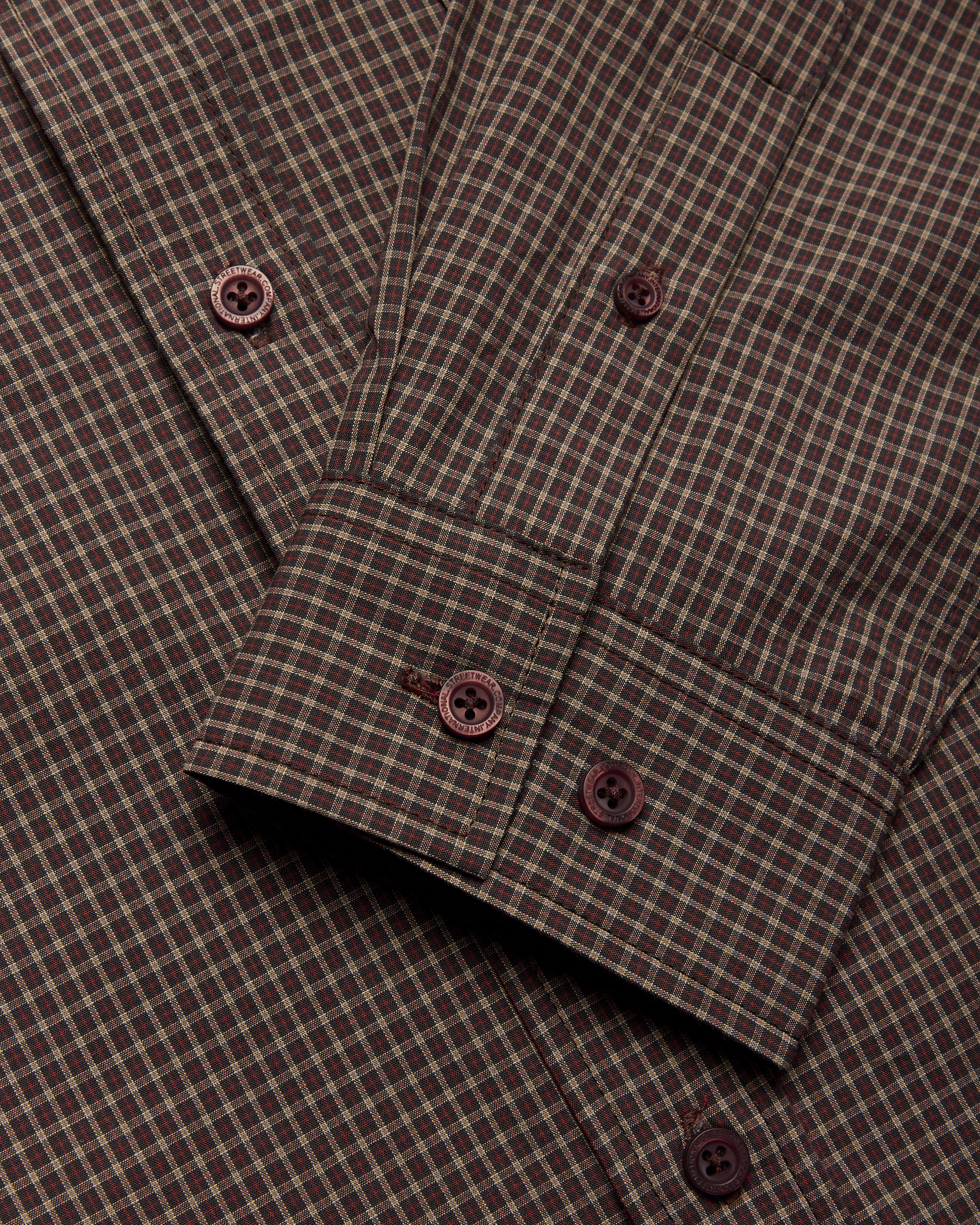 Woodbird WBBuzo Dau Check Shirt Shirts Brown-Red