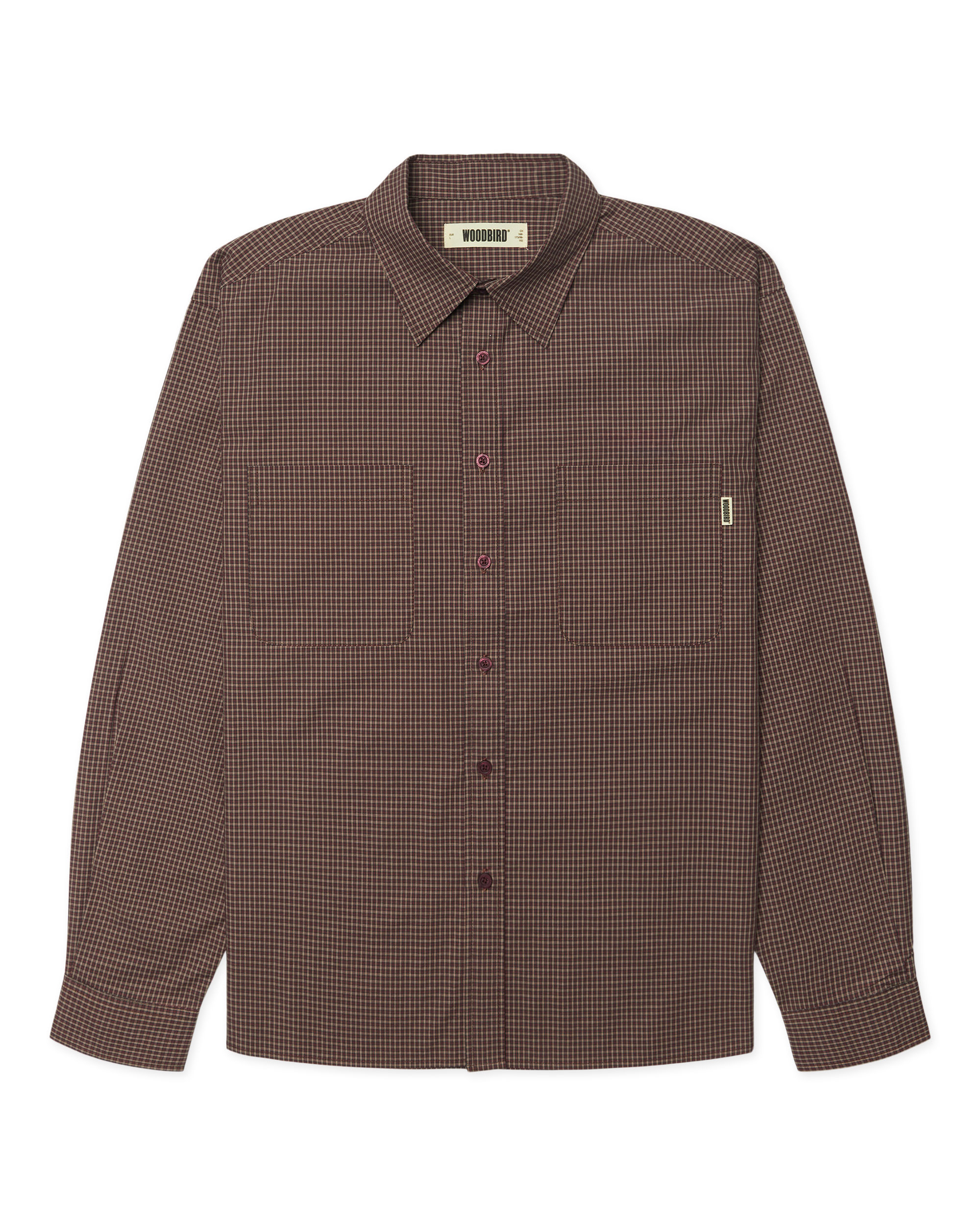 Woodbird WBBuzo Dau Check Shirt Shirts Brown-Red