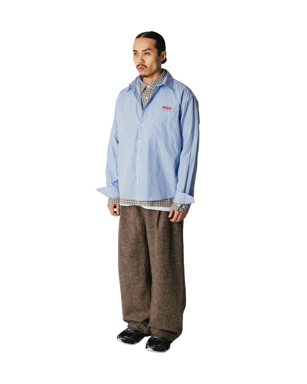 Woodbird WBBuzo HK Stripe Shirt Shirts Blue
