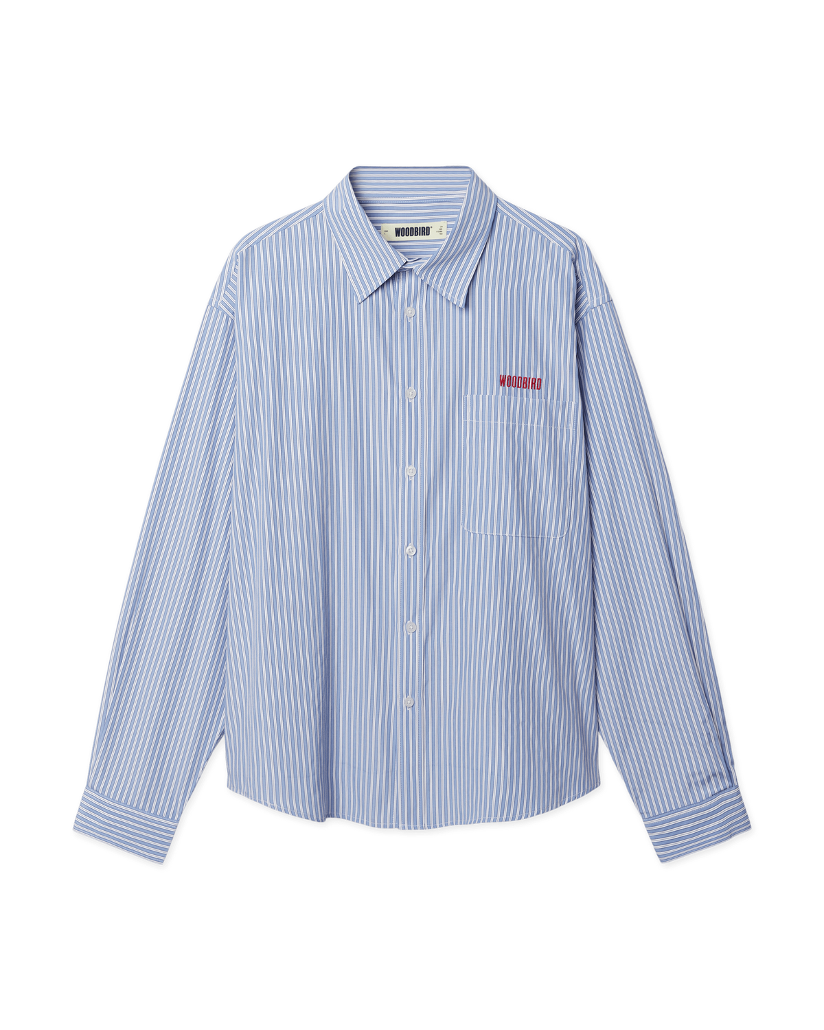 Woodbird WBBuzo HK Stripe Shirt Shirts Blue