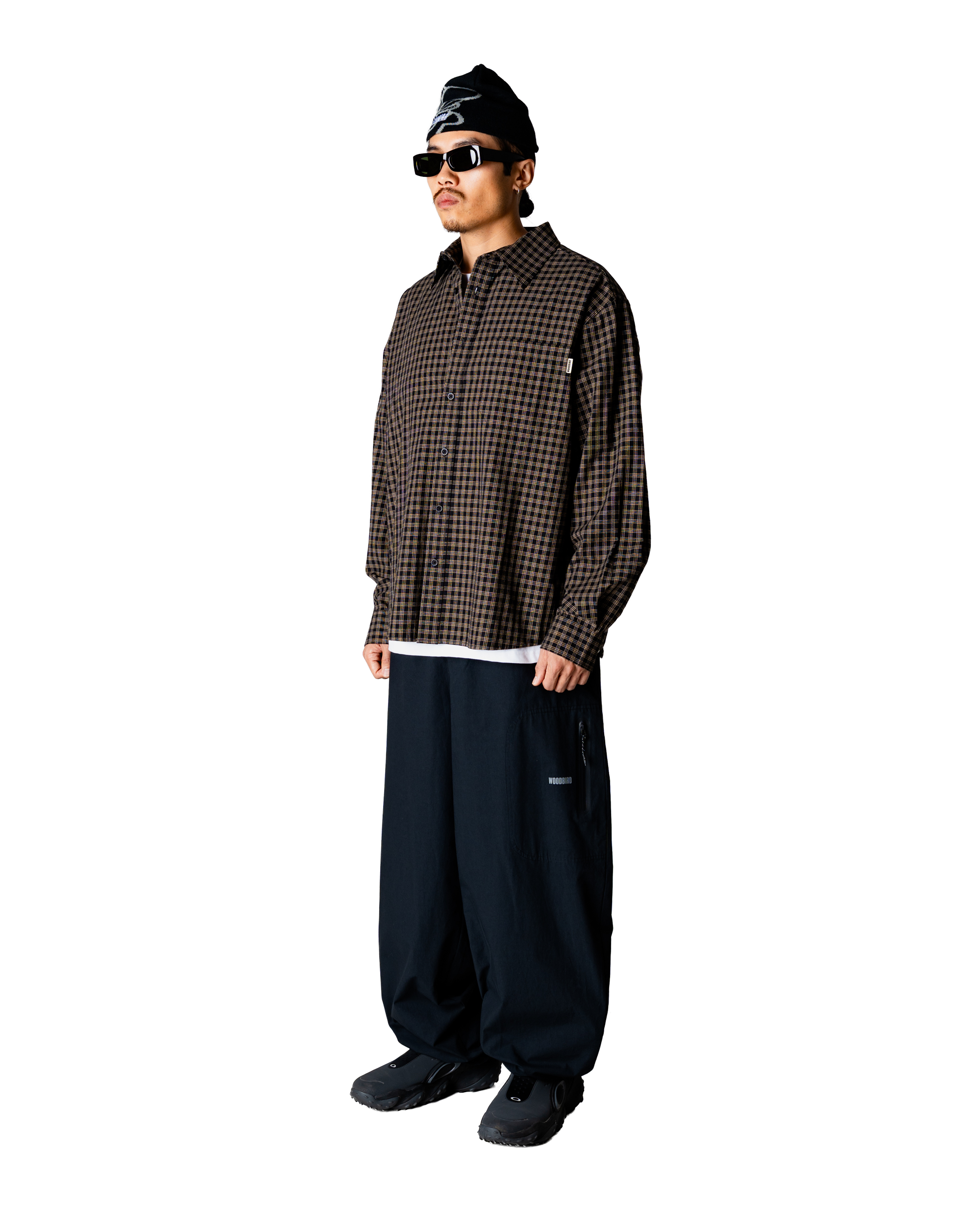 Woodbird WBBuzo Hang Check Shirt Shirts Black Check