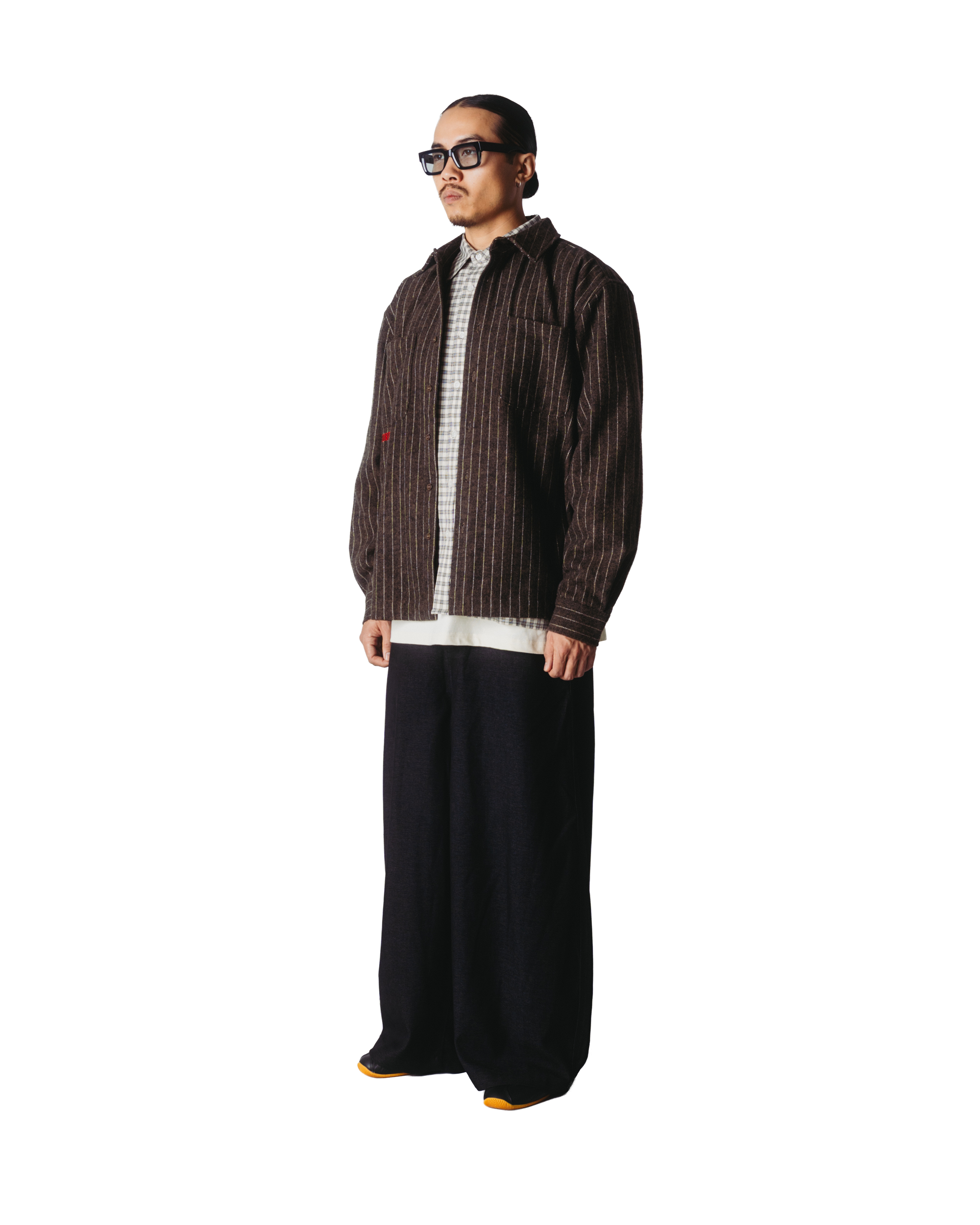 Woodbird WBBuzo Herringbone Shirt Shirts Dark Olive