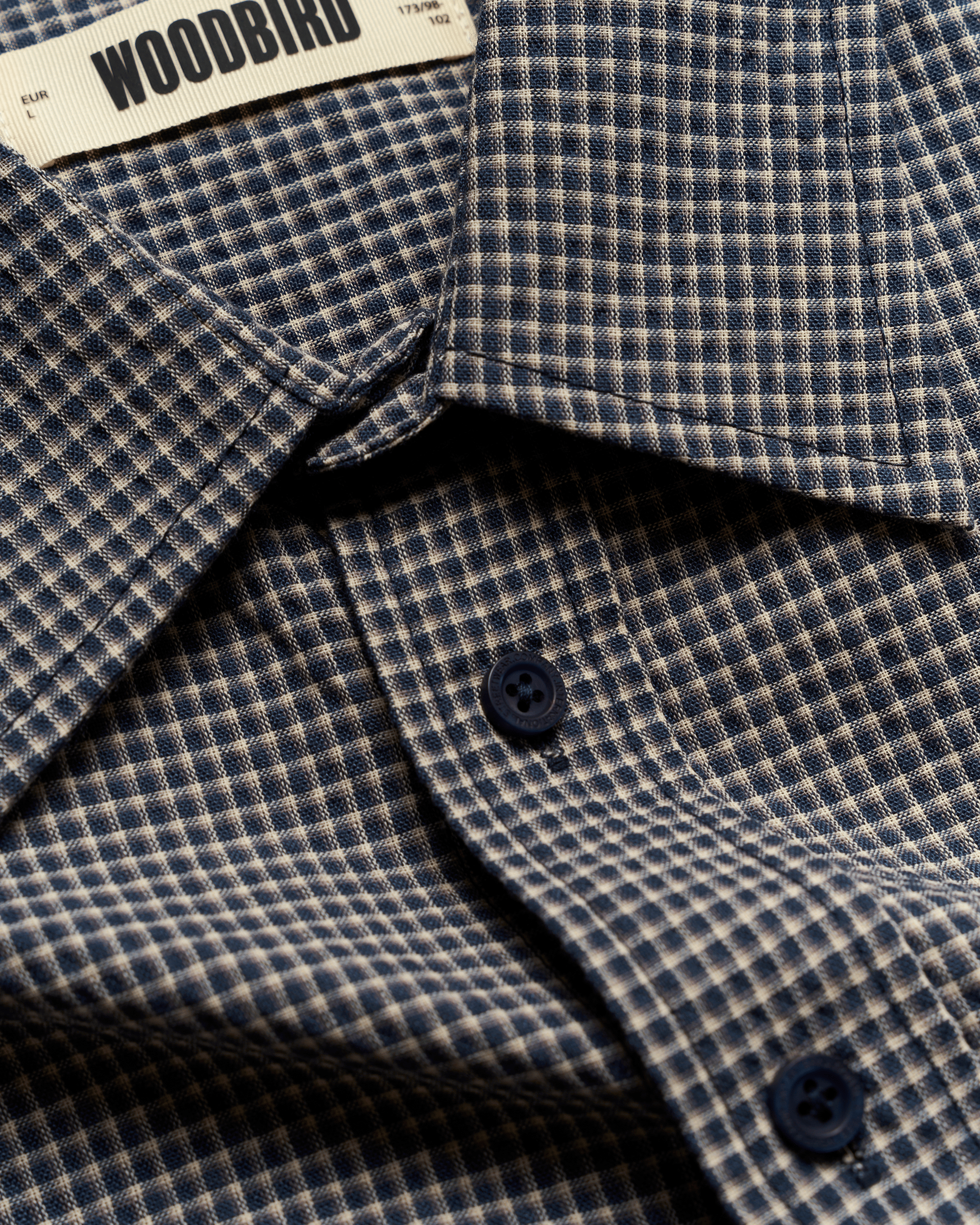 Woodbird WBBuzo Ling Check Shirt Shirts Blue Check