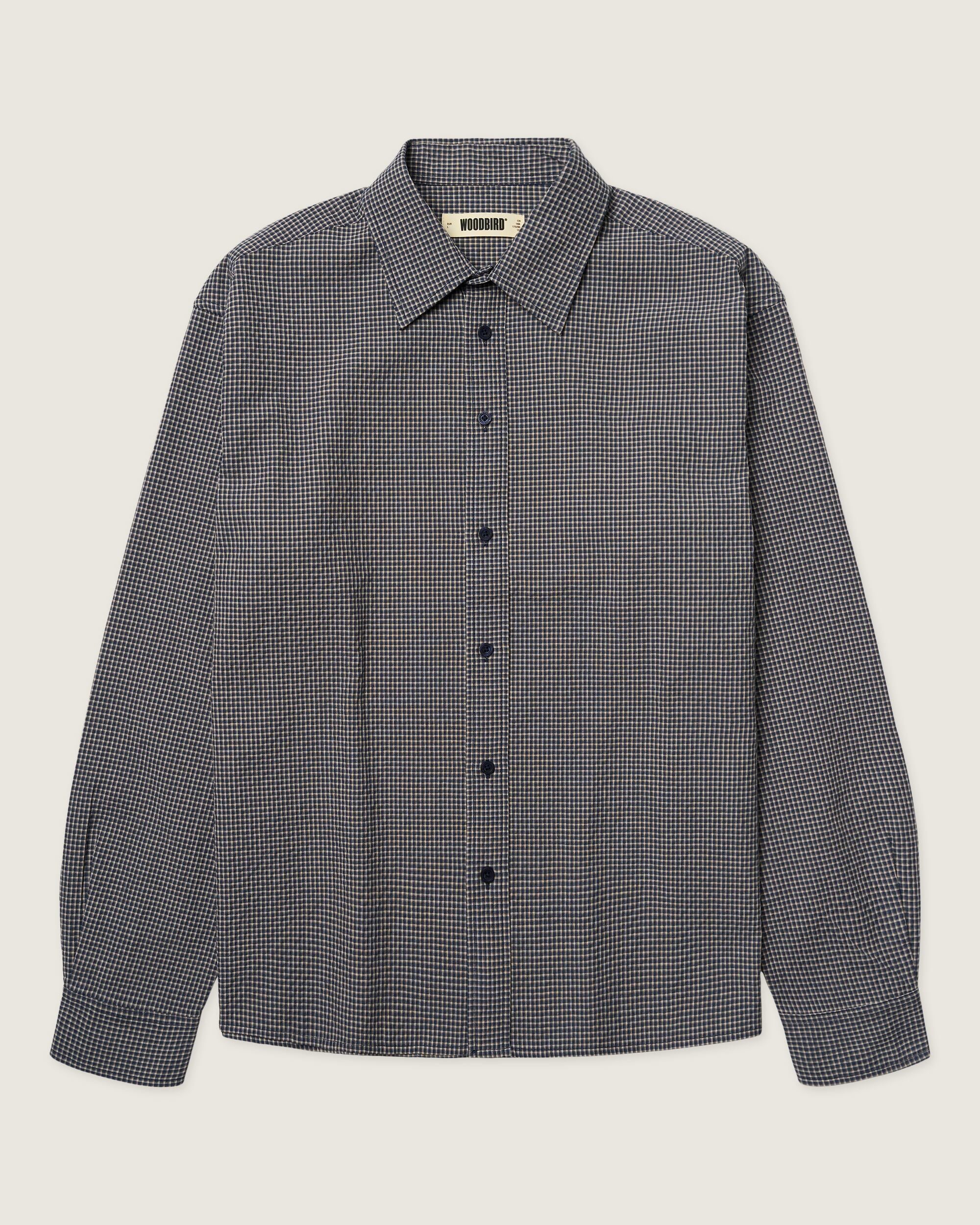 Woodbird WBBuzo Ling Check Shirt Shirts Blue Check
