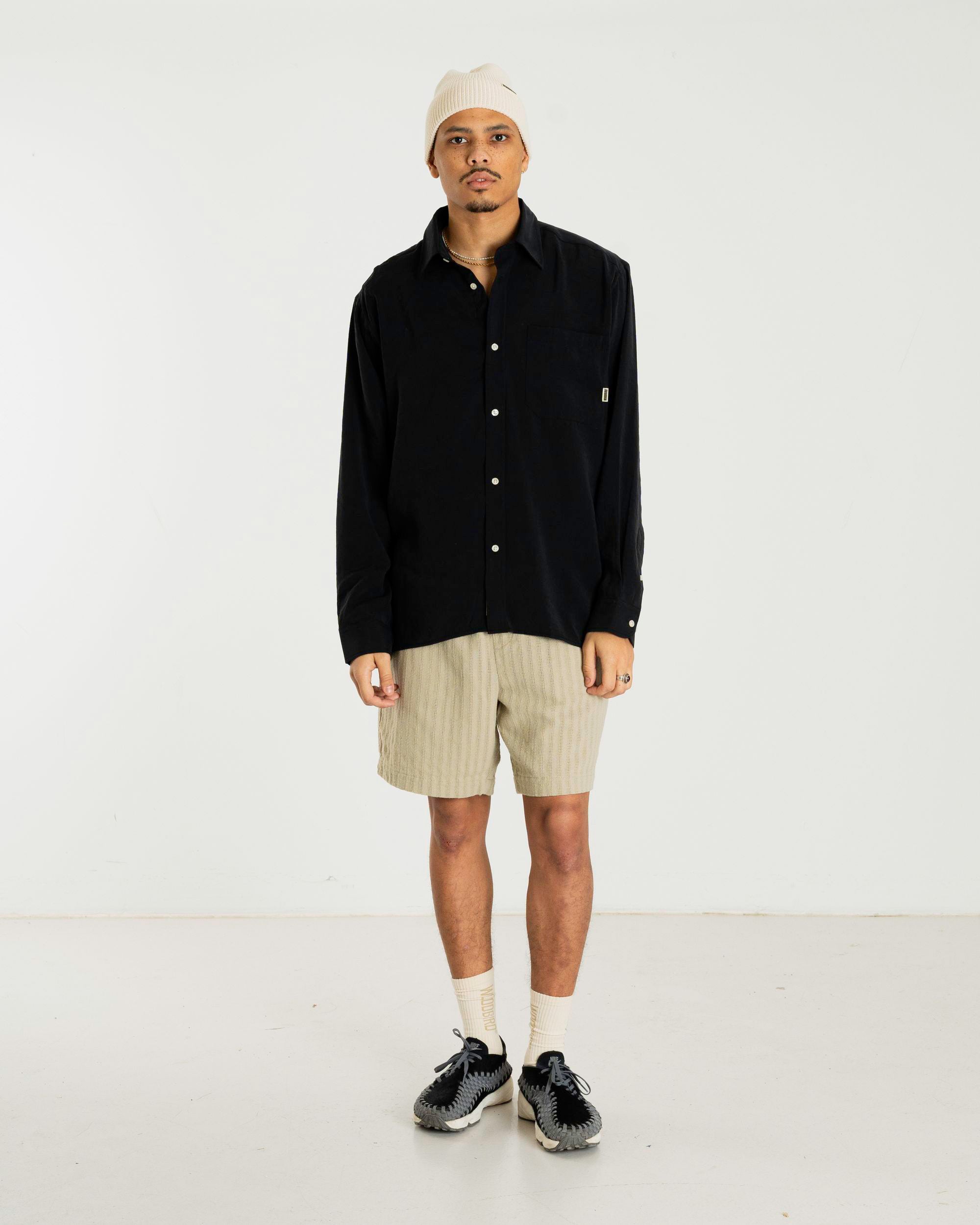 Woodbird WBBuzo Modu Shirt Shirts Black