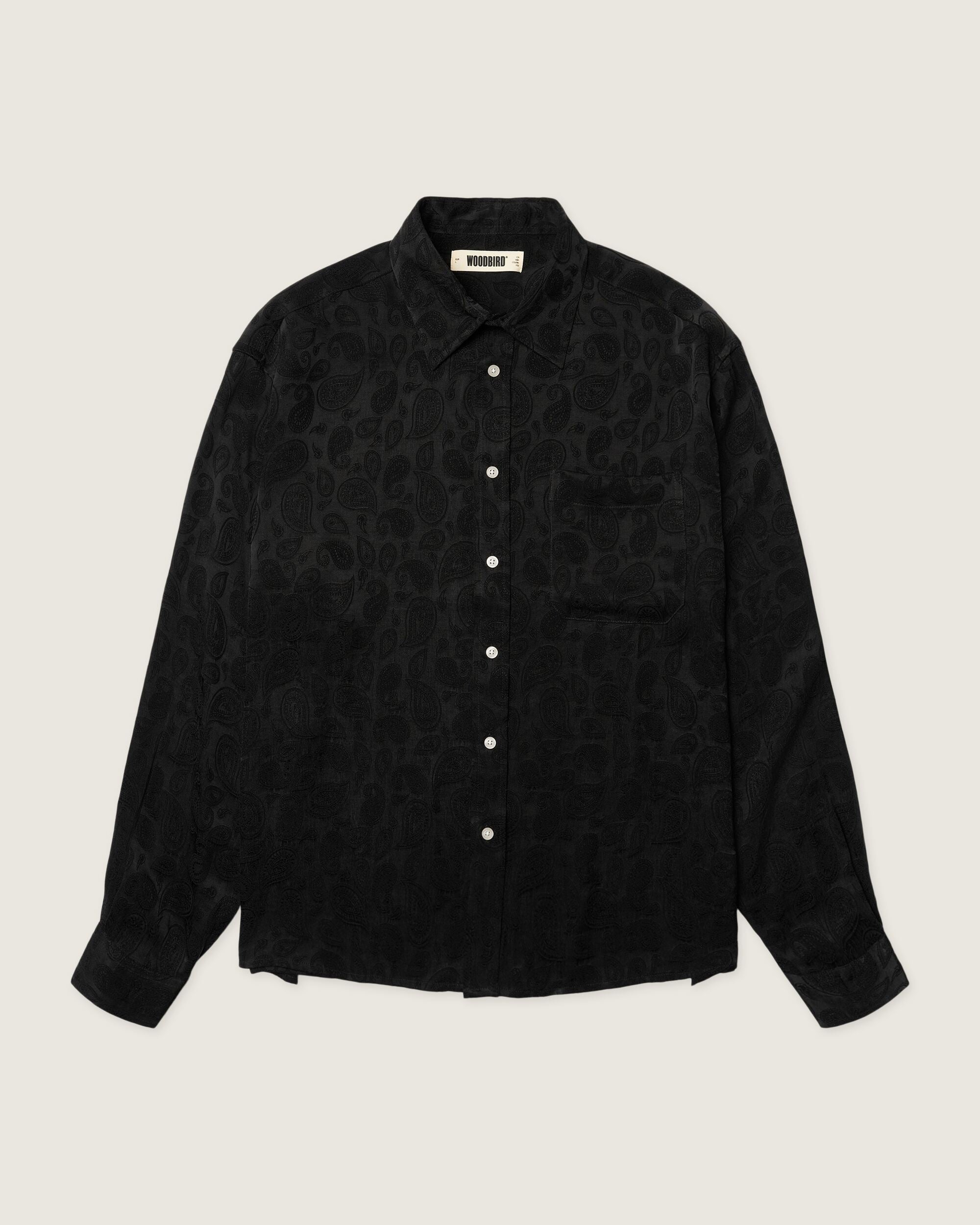 Woodbird WBBuzo Paisley Shirt Shirts Black