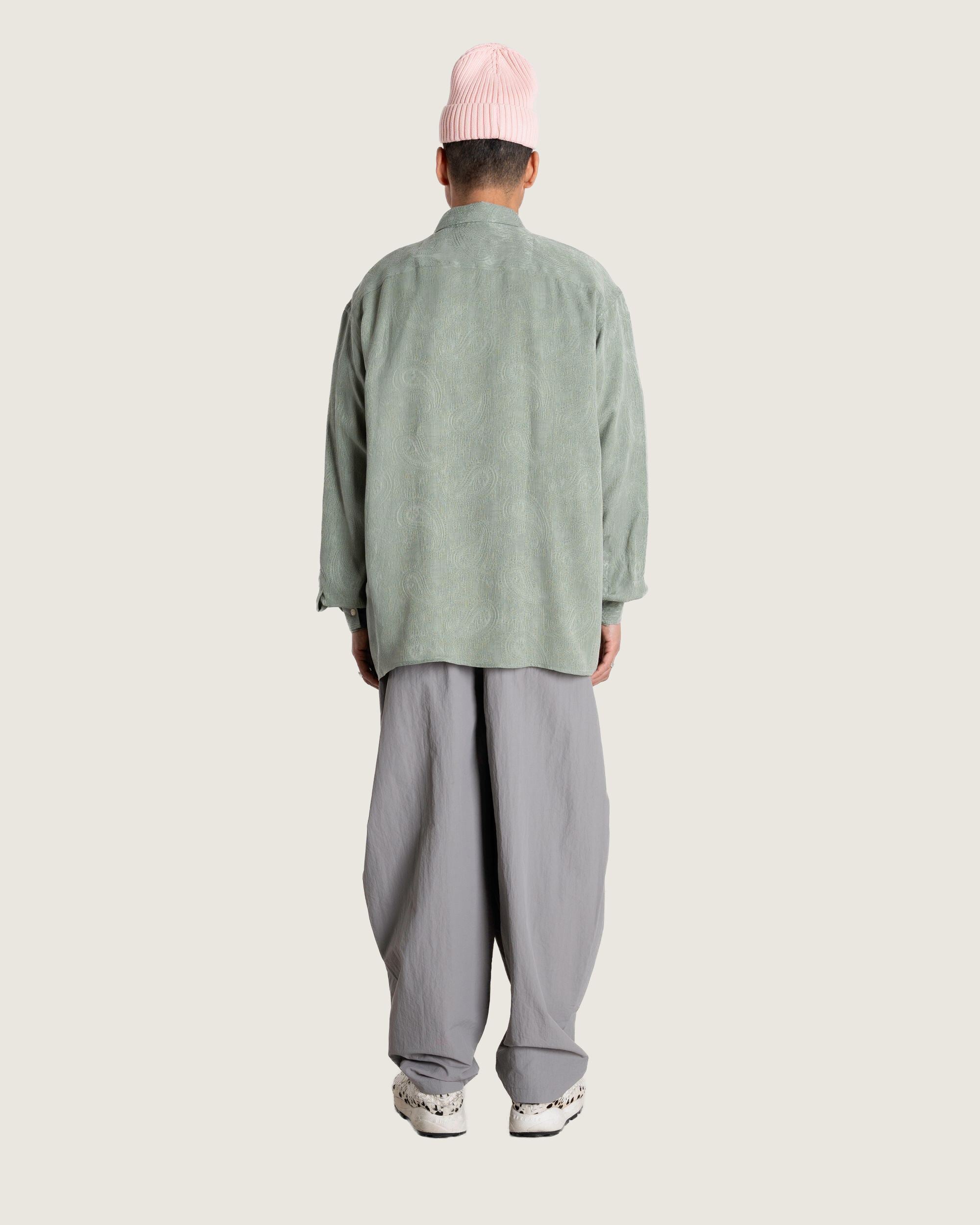 Woodbird WBBuzo Paisley Shirt Shirts Grey-Green