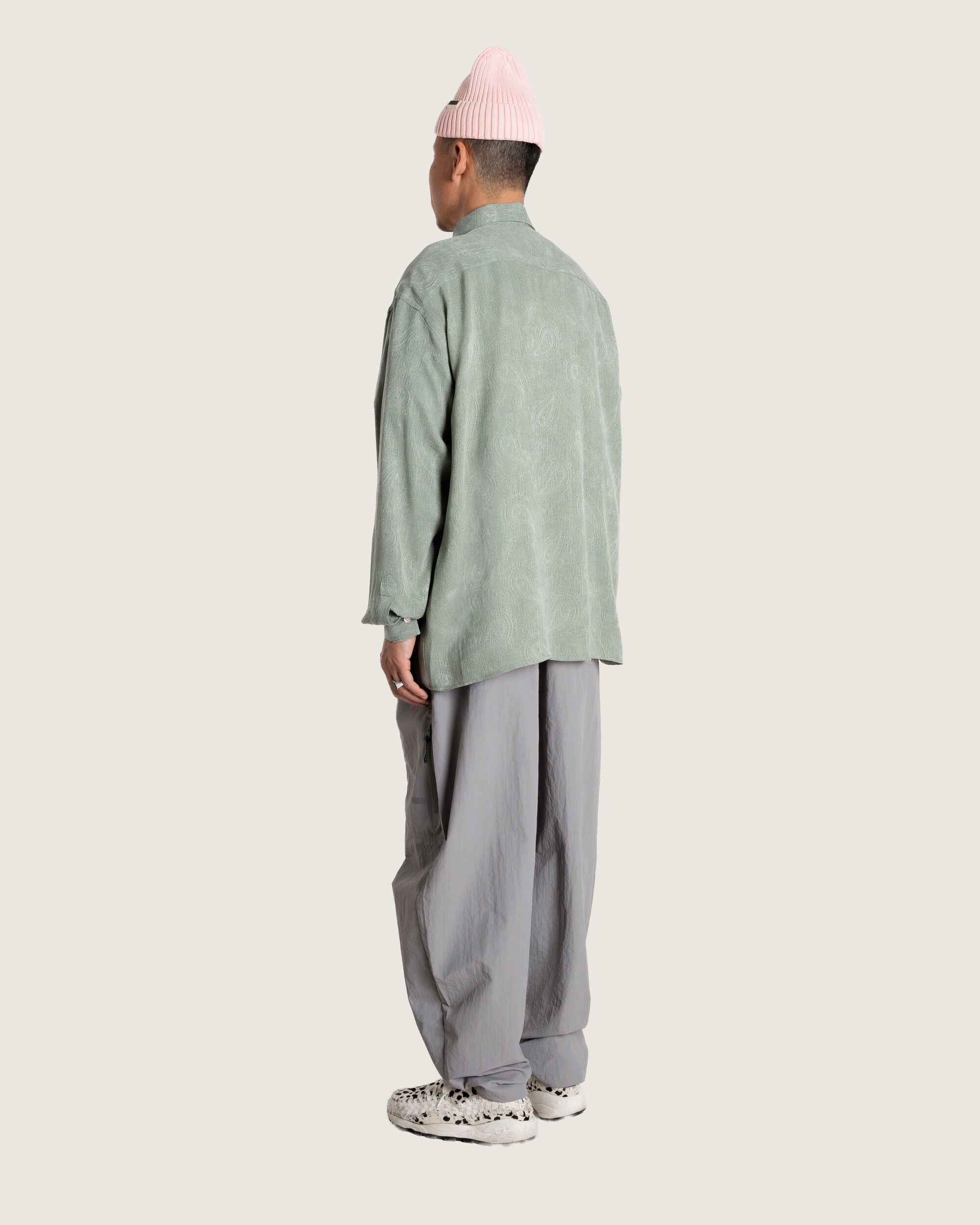 Woodbird WBBuzo Paisley Shirt Shirts Grey-Green
