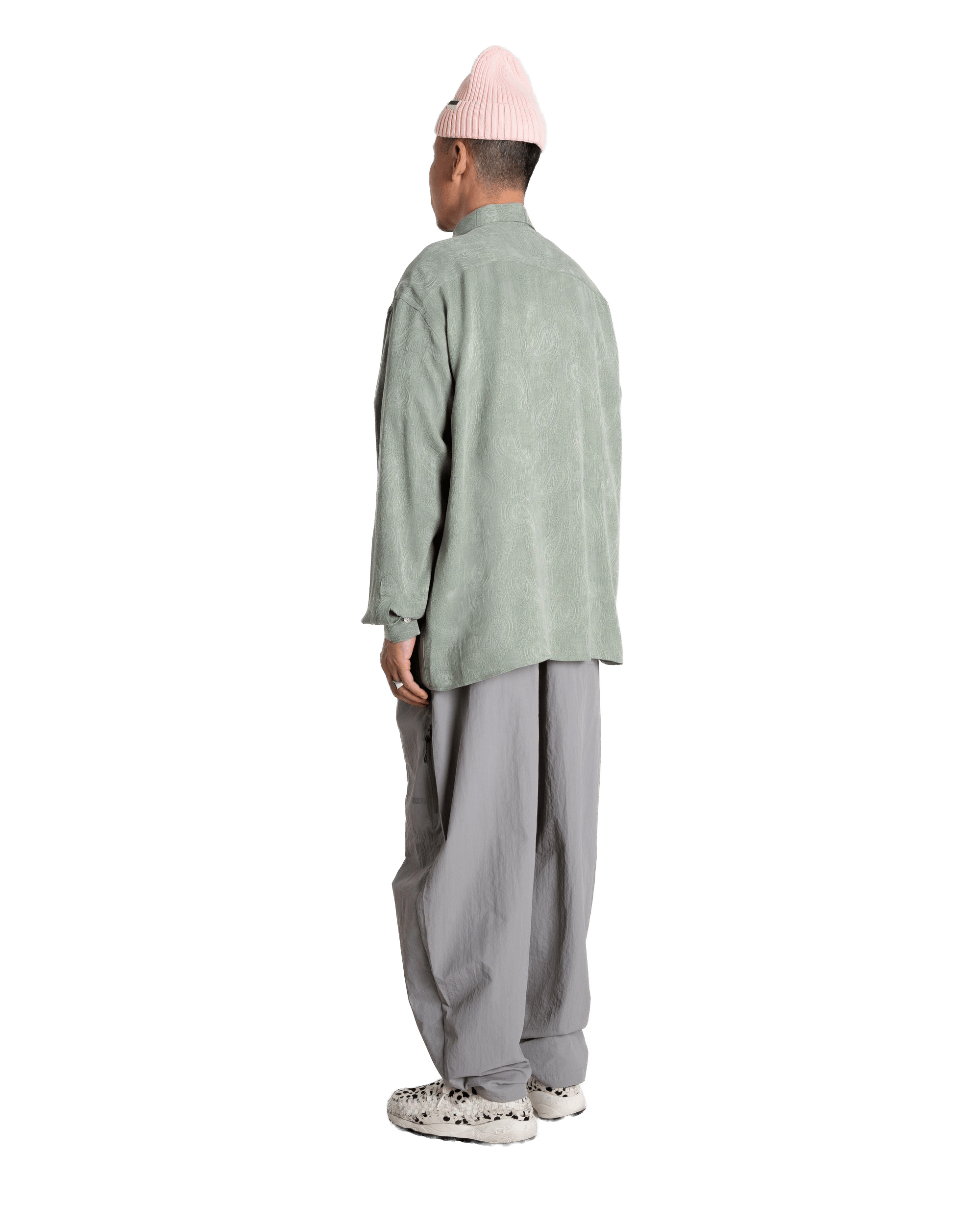 Woodbird WBBuzo Paisley Shirt Shirts Grey-Green