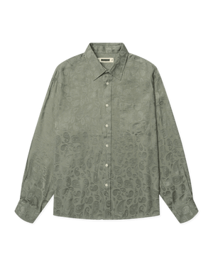 Woodbird WBBuzo Paisley Shirt Shirts Grey-Green