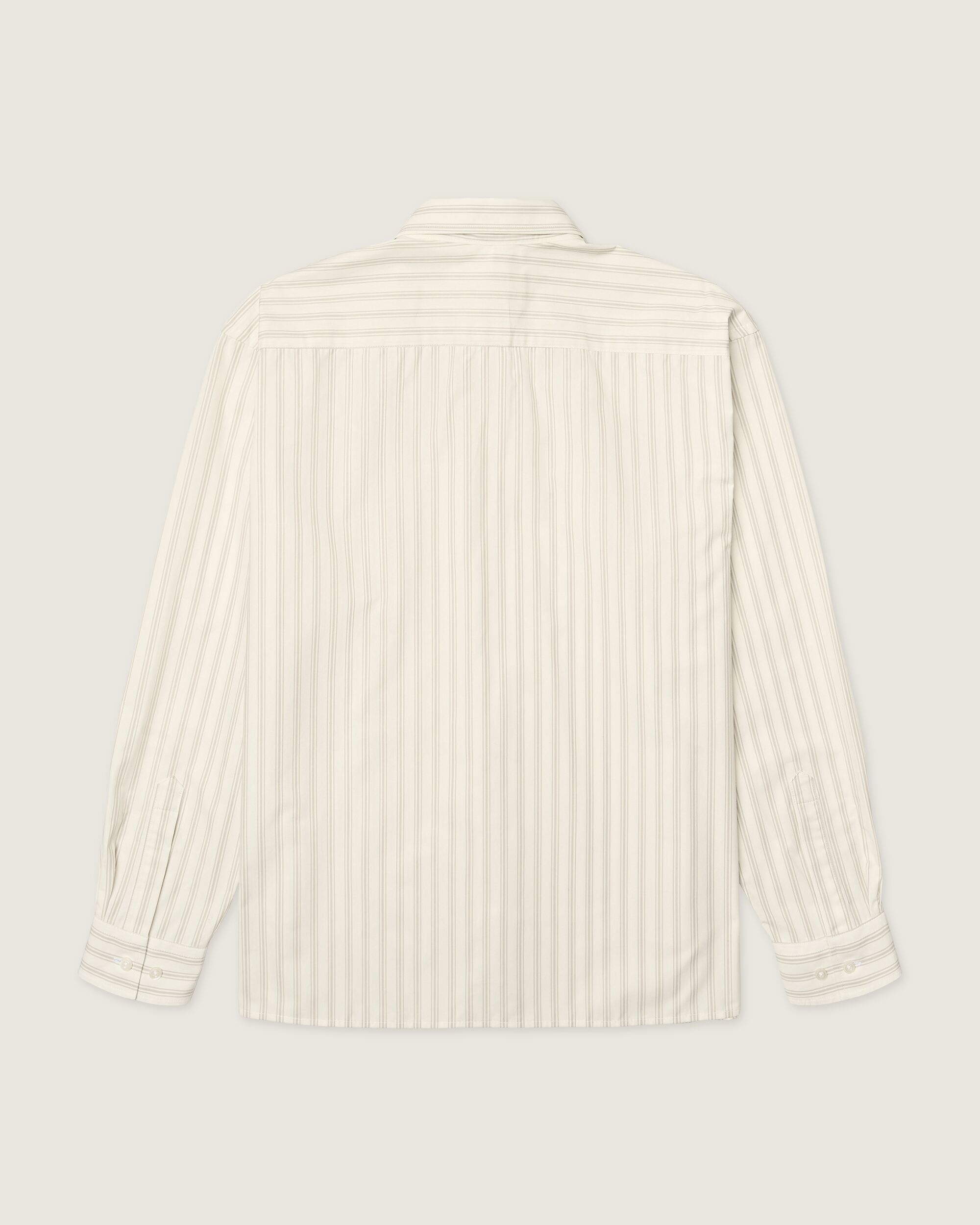 Woodbird WBBuzo Pocket Shirt Shirts Off White Stripe