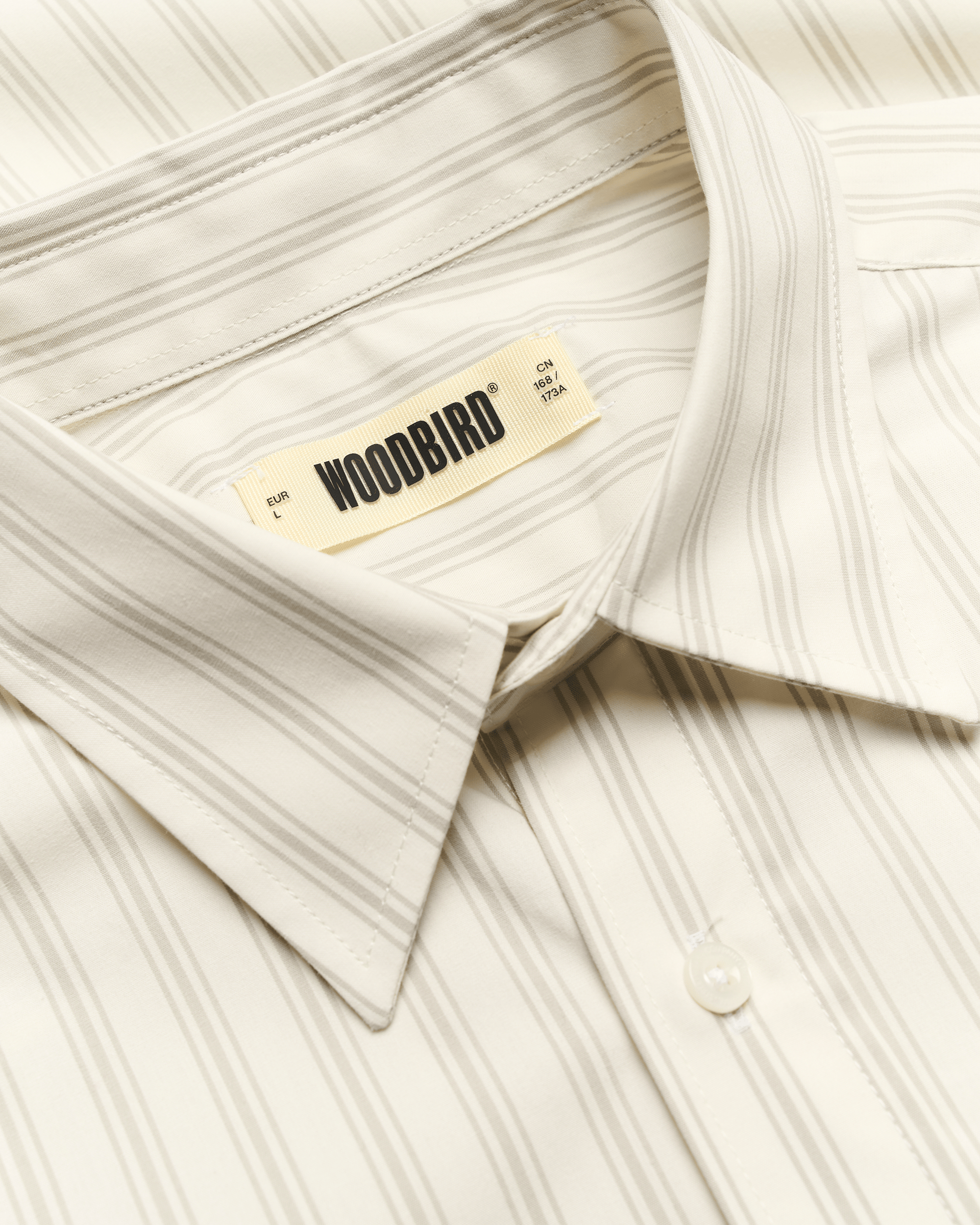 Woodbird WBBuzo Pocket Shirt Shirts Off White Stripe