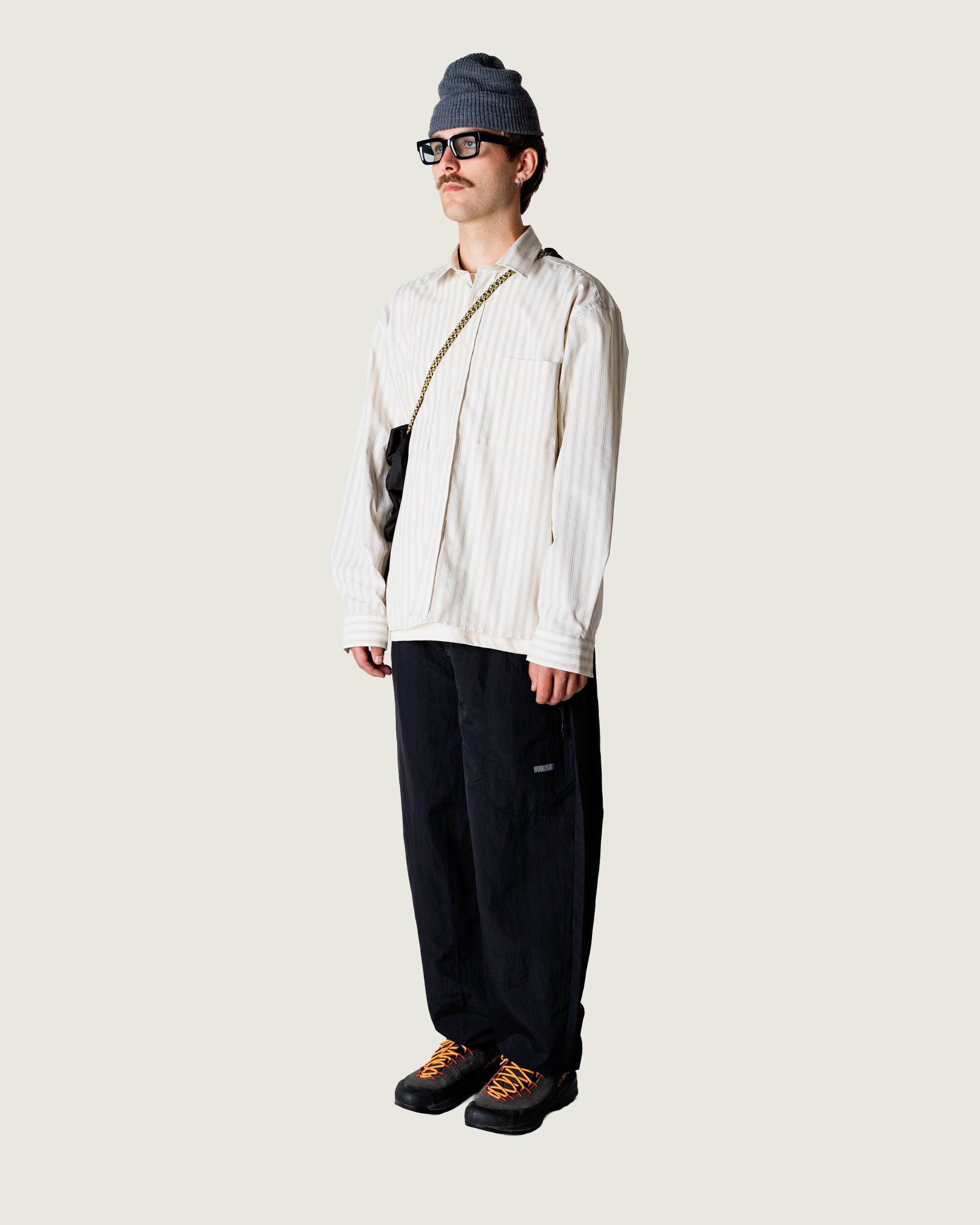 Woodbird WBBuzo Pocket Shirt Shirts Off White Stripe