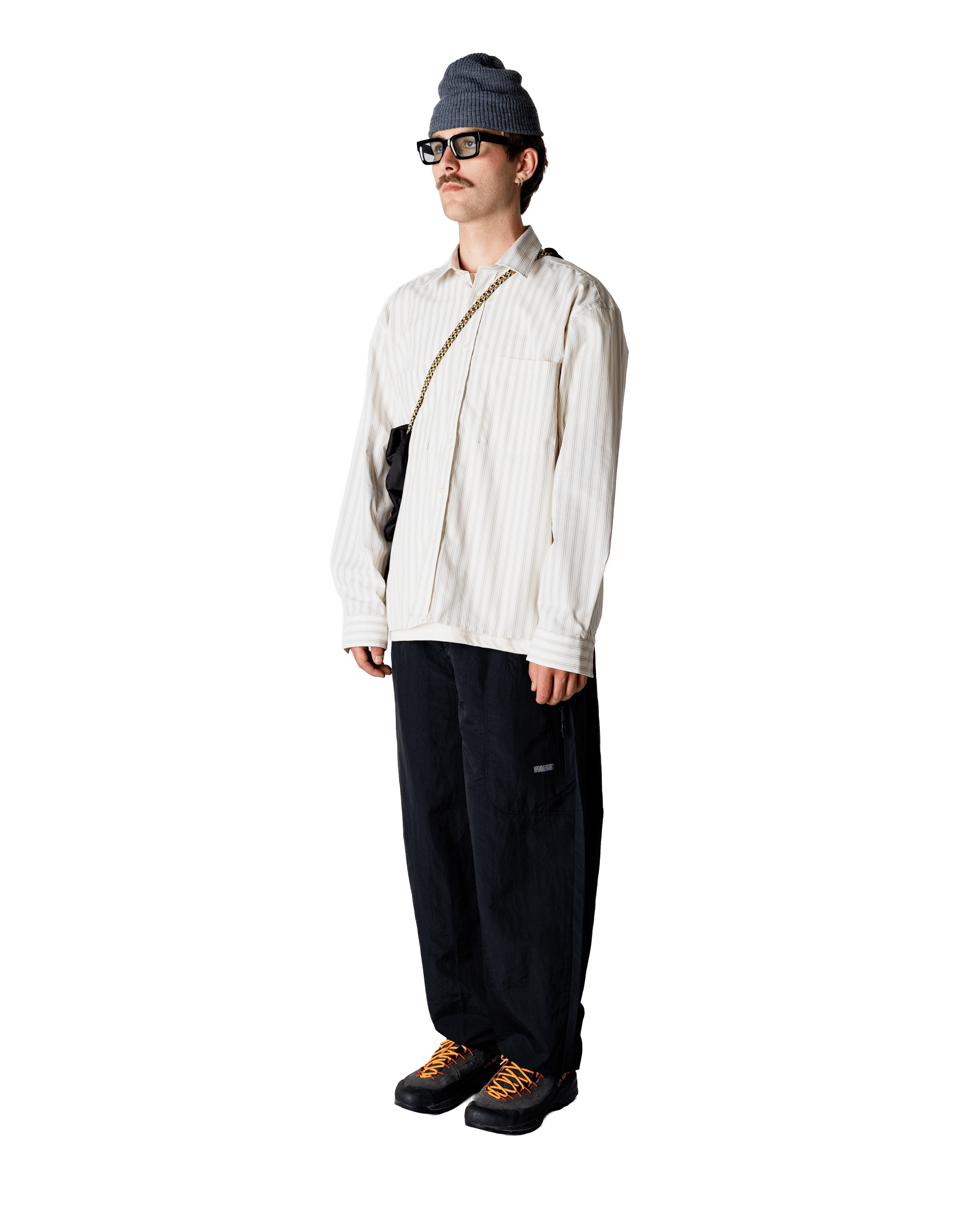 Woodbird WBBuzo Pocket Shirt Shirts Off White Stripe