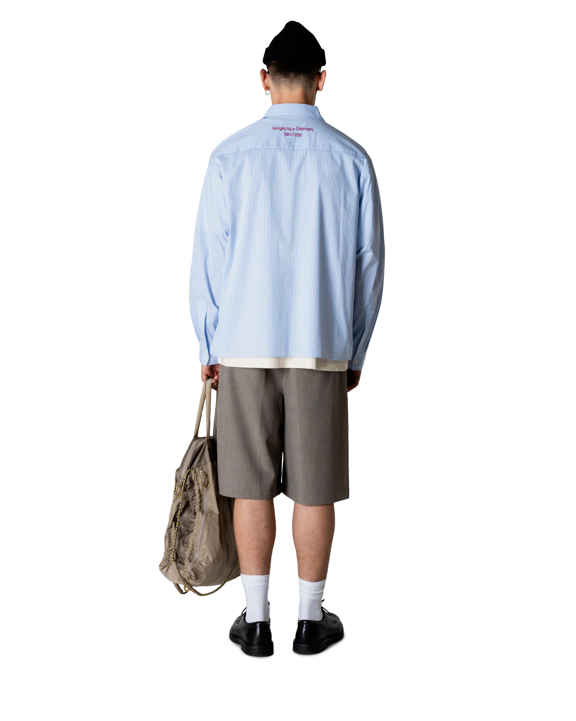 Woodbird WBBuzo Stripe EMB Shirt Shirts White-Blue