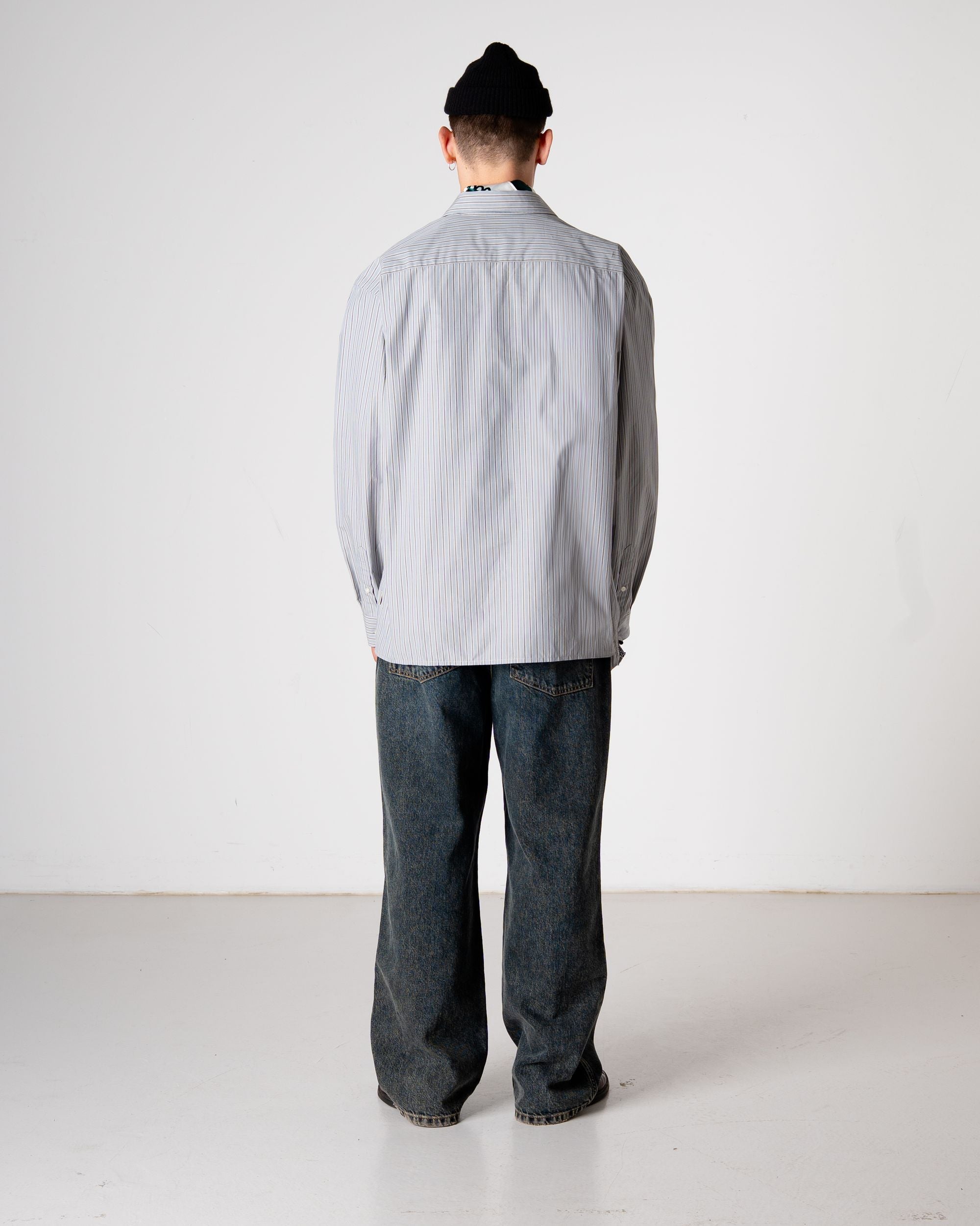 Woodbird WBBuzo Striped Shirt Shirts Light Blue