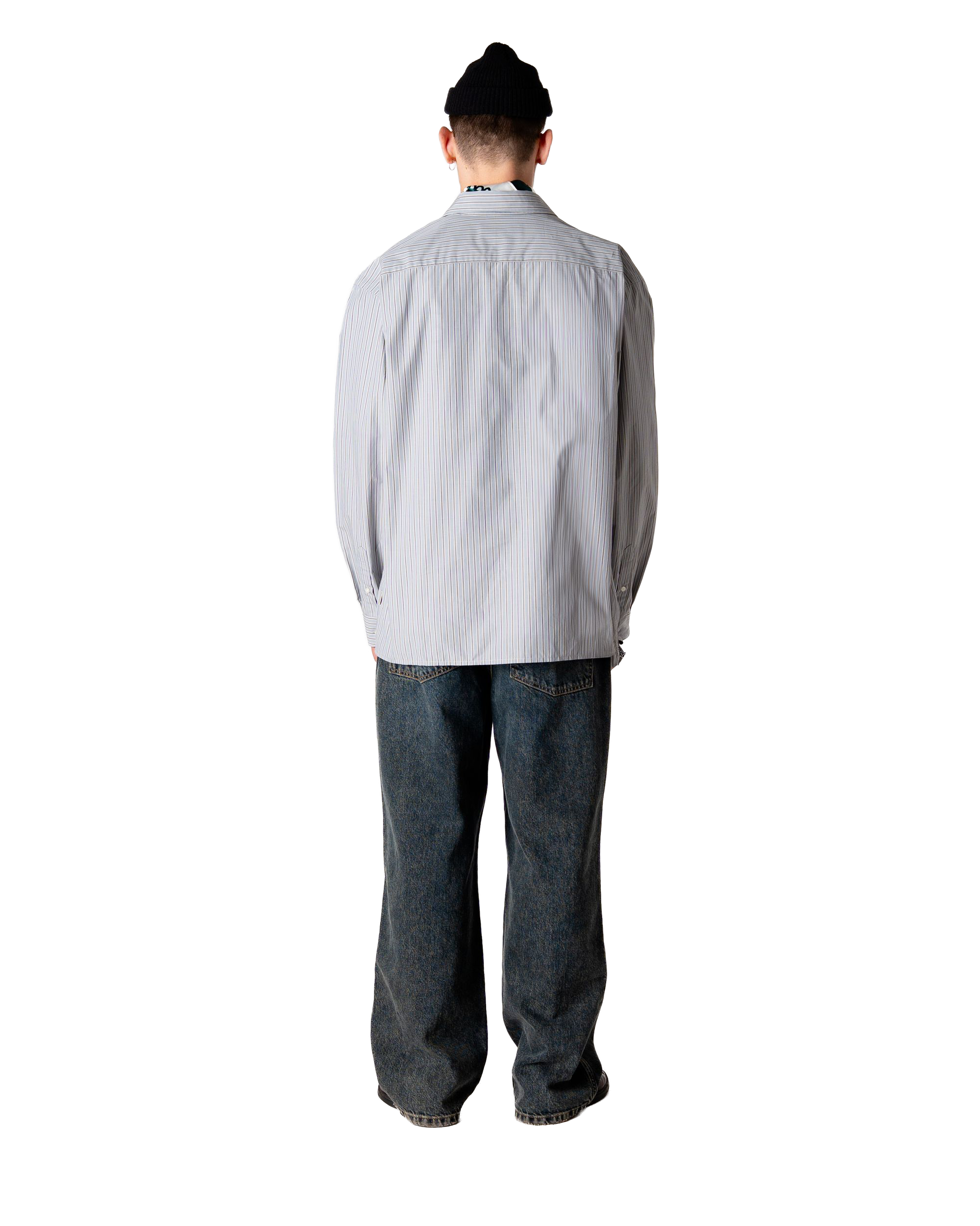 Woodbird WBBuzo Striped Shirt Shirts Light Blue