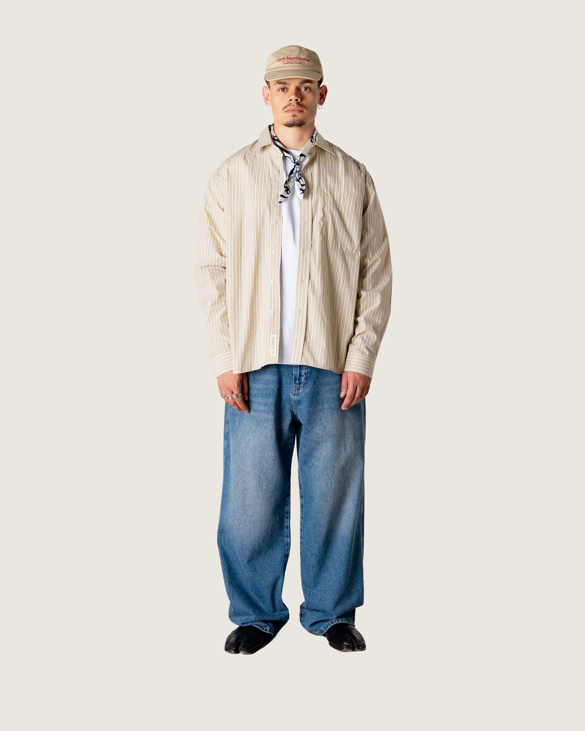 Woodbird WBBuzo Striped Shirt Shirts Yellow