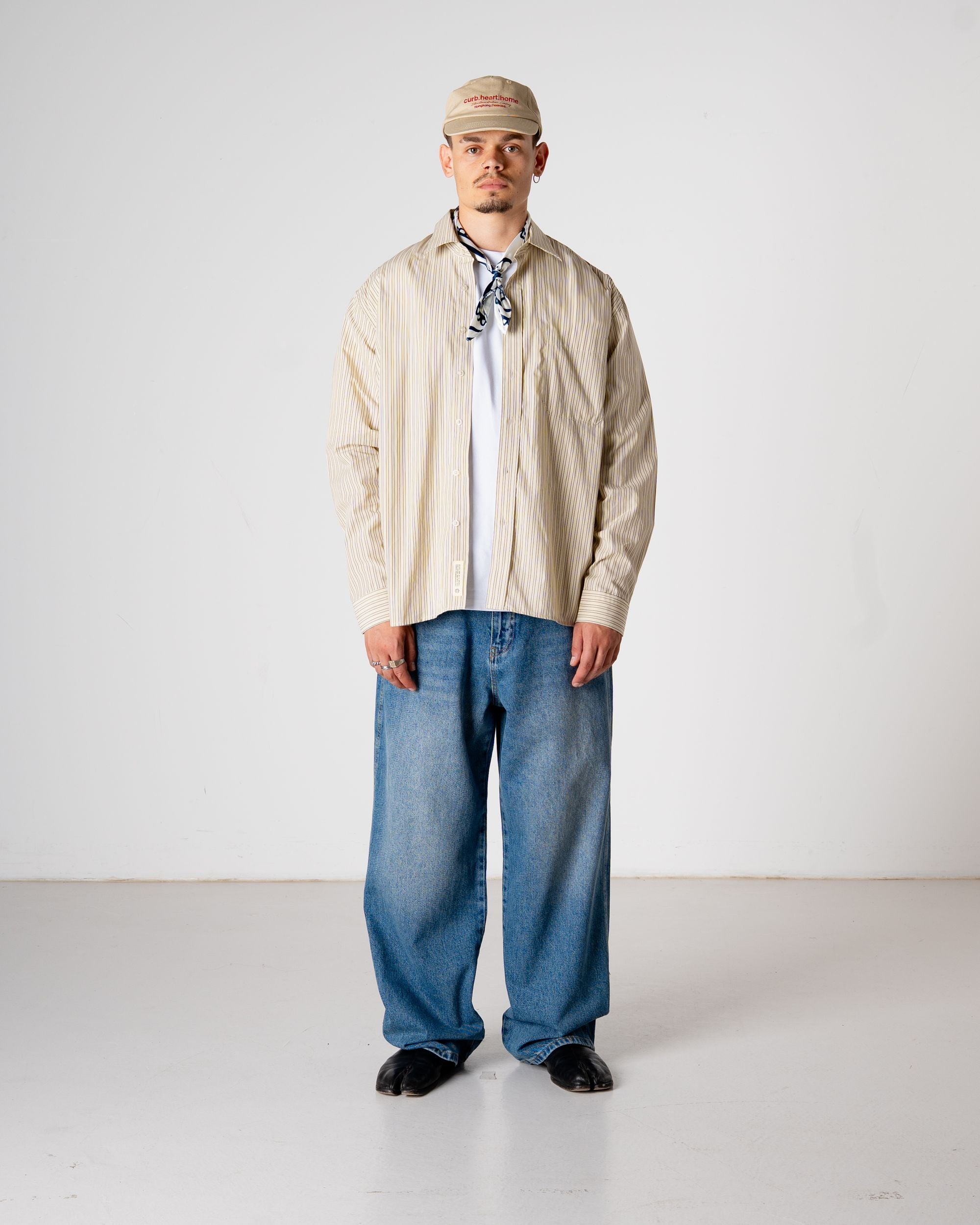 Woodbird WBBuzo Striped Shirt Shirts Yellow