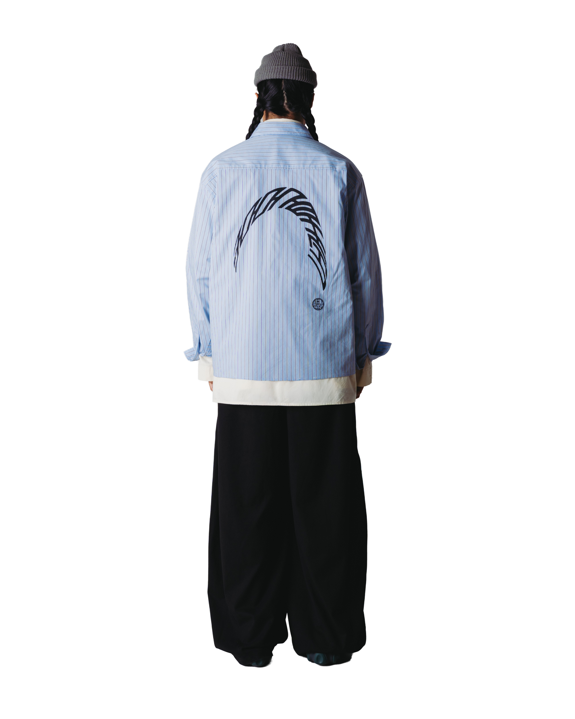 Woodbird WBBuzo Warp Stripe Shirt Shirts Blue-White