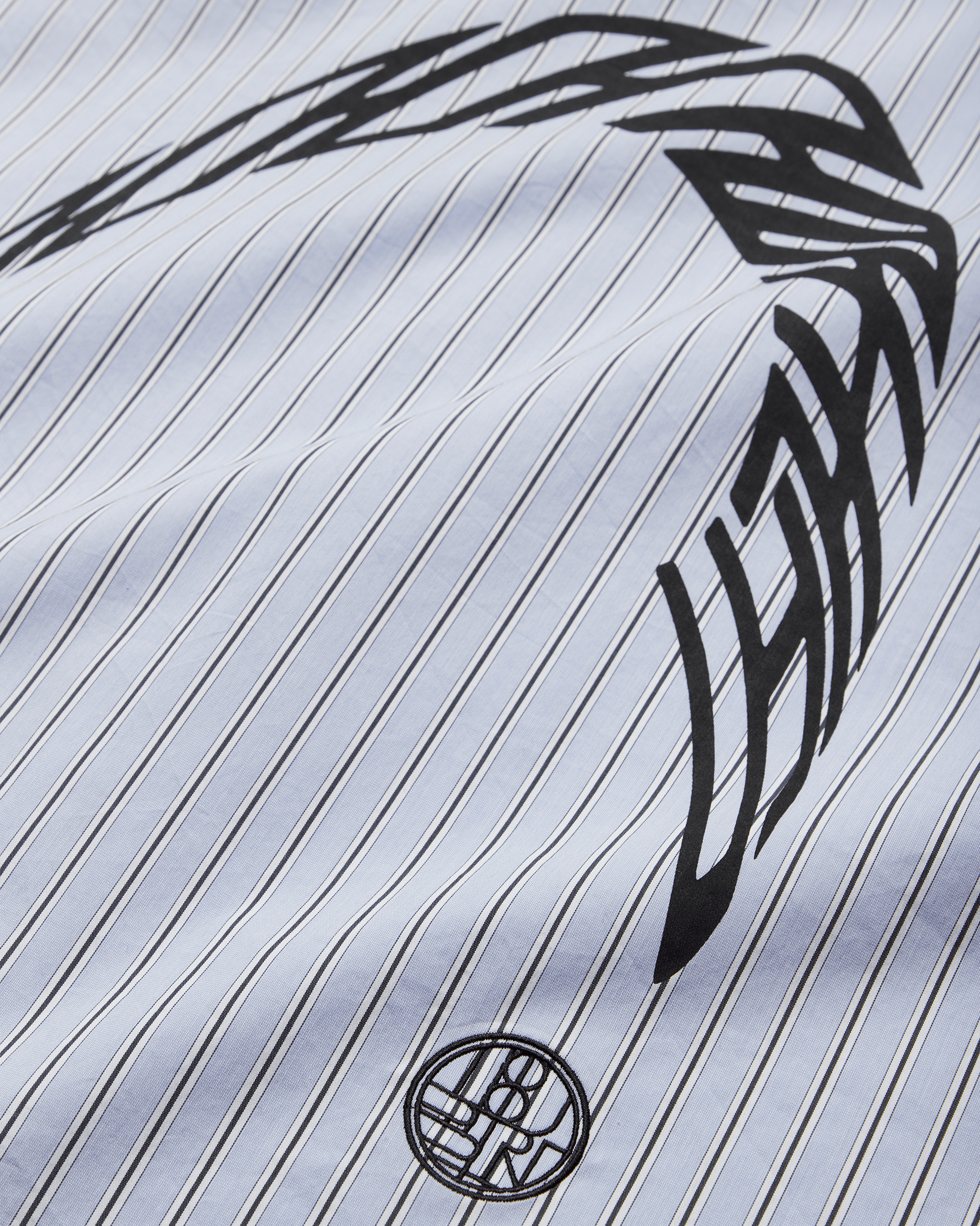 Woodbird WBBuzo Warp Stripe Shirt Shirts Blue-White