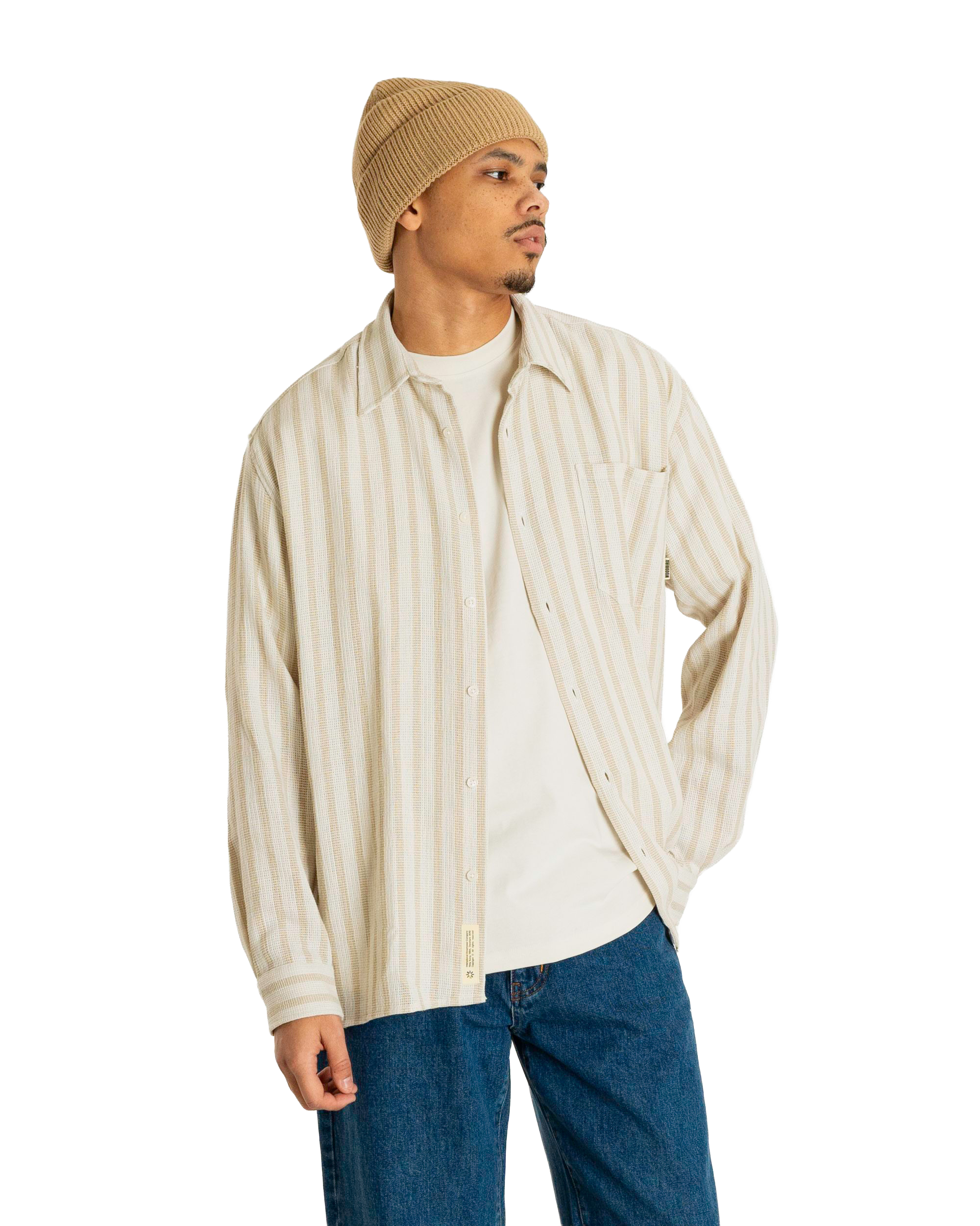 Woodbird WBBuzo Weeve Shirt Shirts Sand