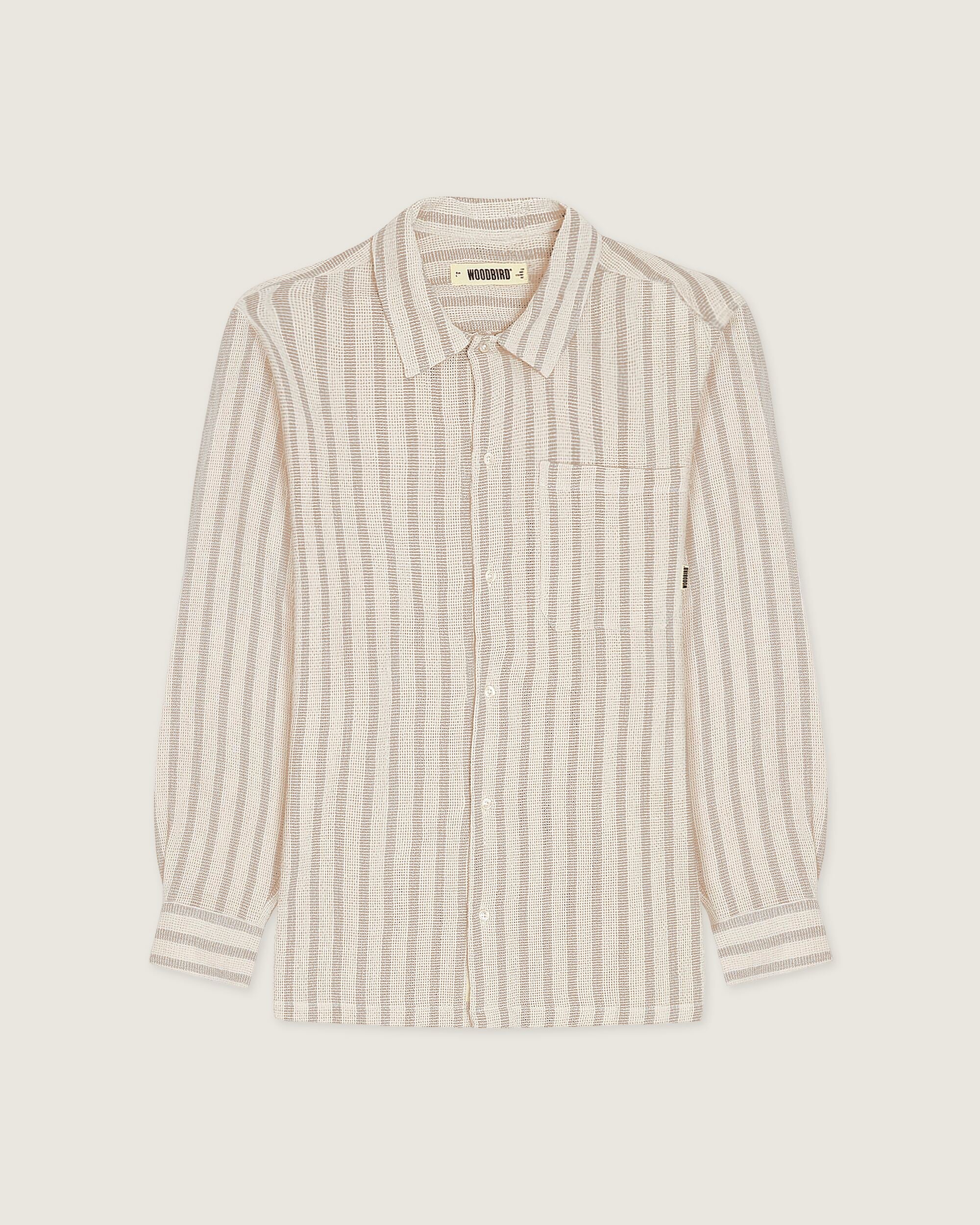 Woodbird WBBuzo Weeve Shirt Shirts Sand