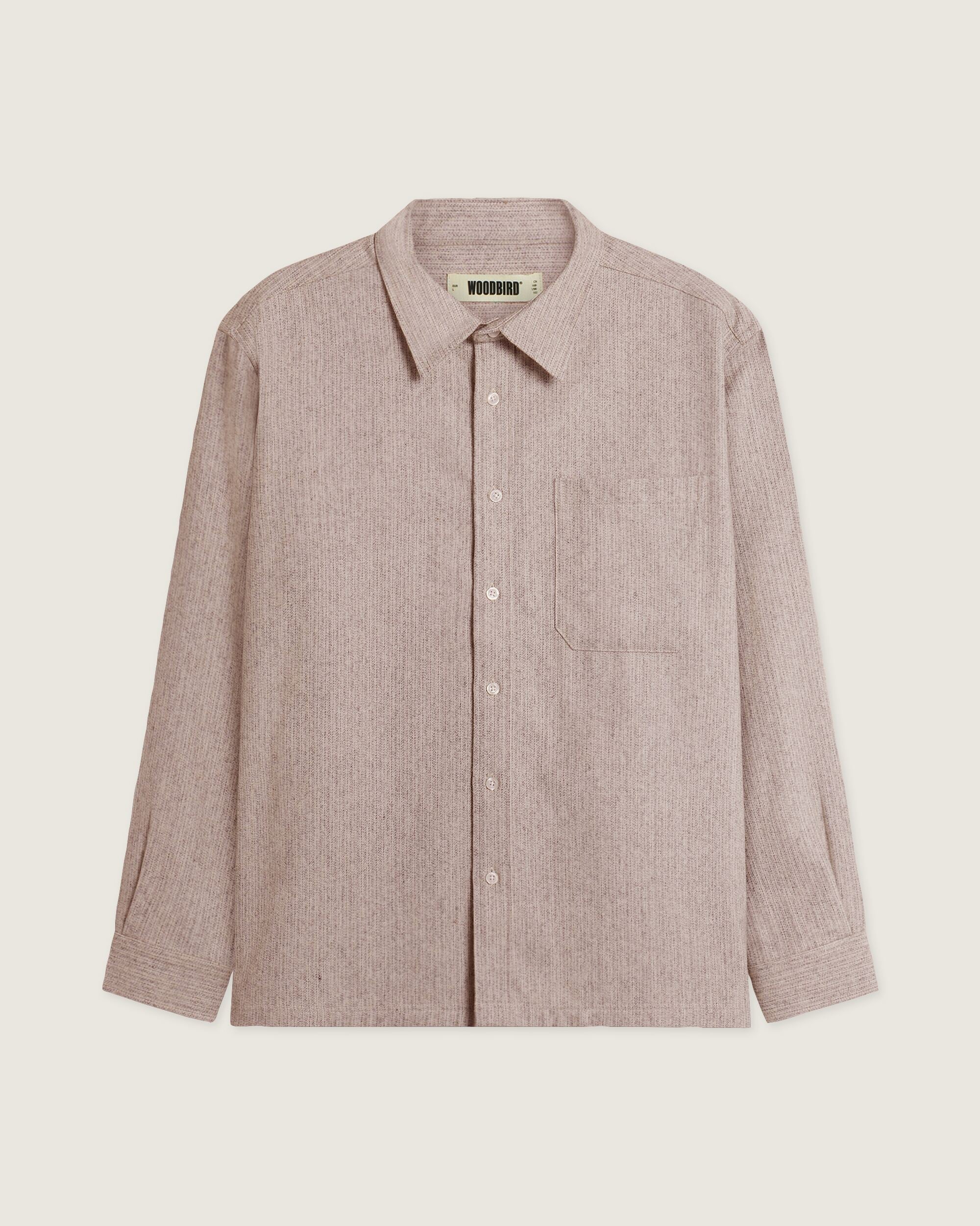 Woodbird WBBuzo Wool Shirt Shirts Light Pink