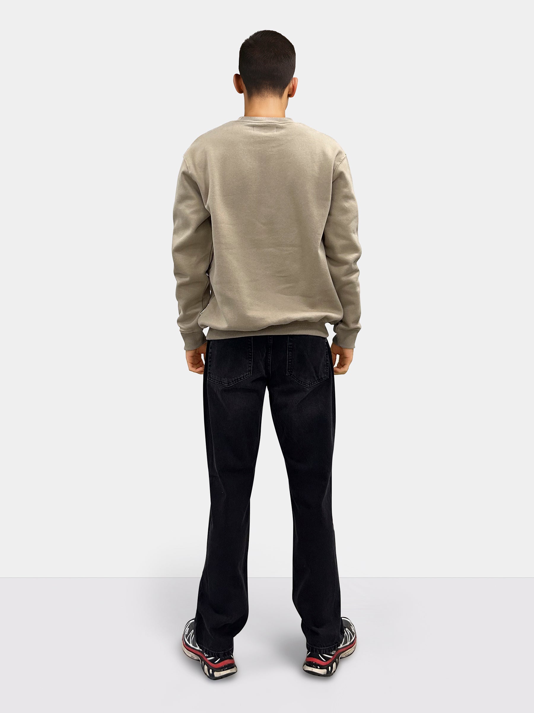 Woodbird WBCane Base Crew Sweats Dark Beige