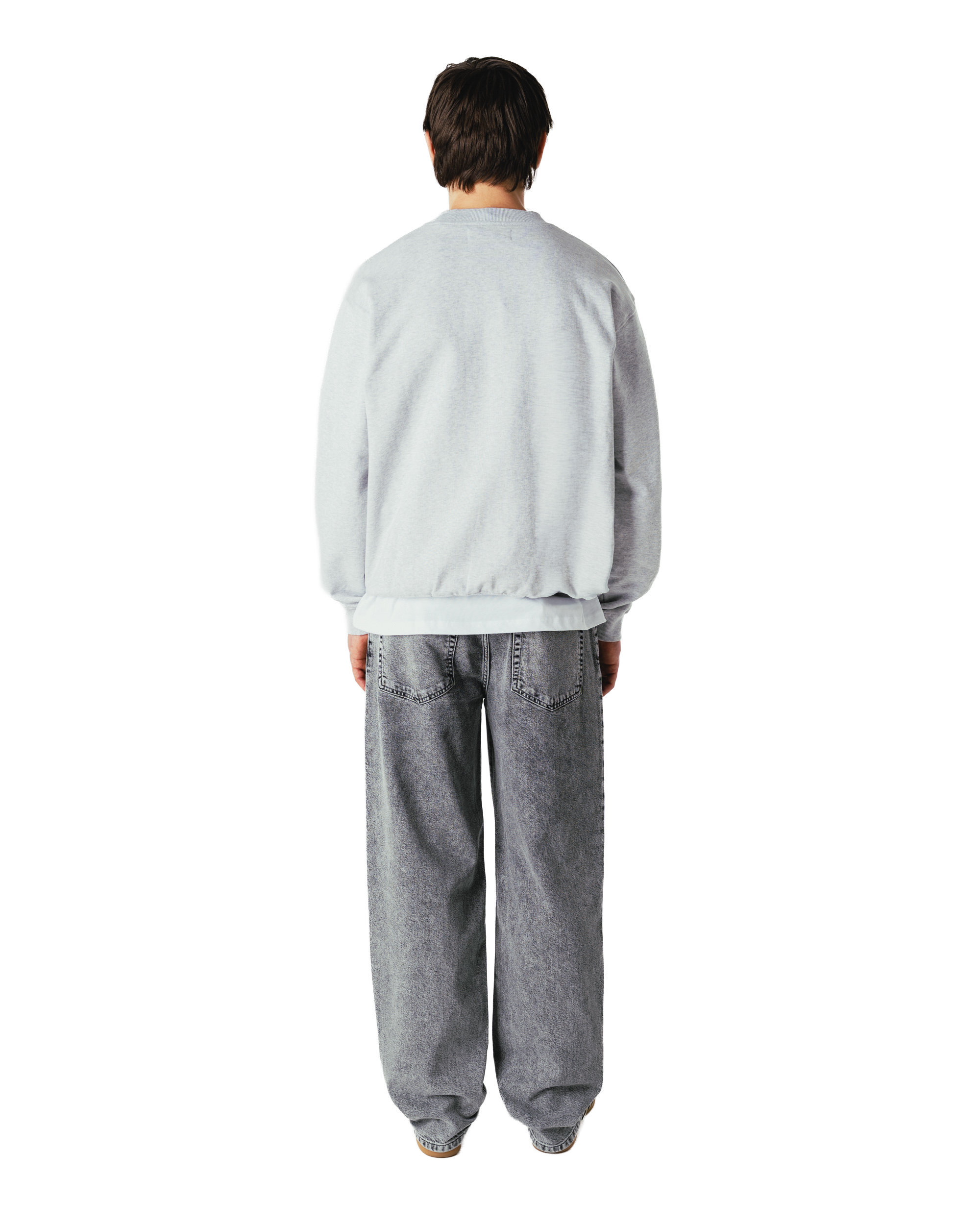 Woodbird WBCane Base Crew Sweats Grey Melange