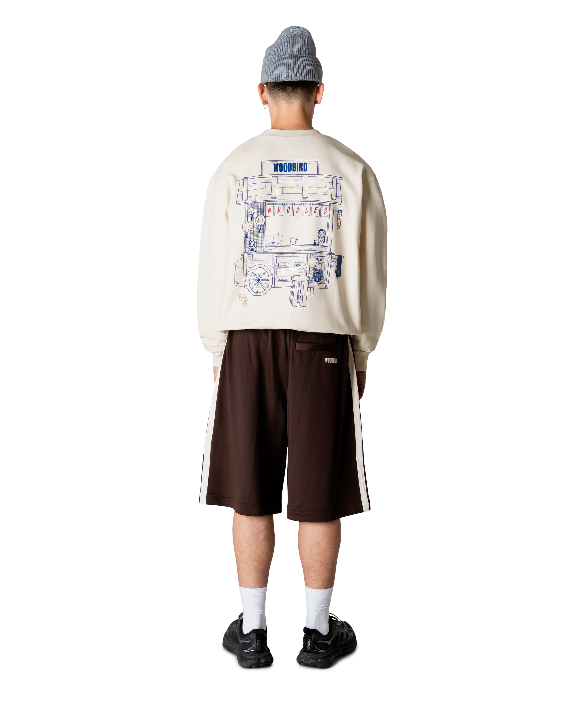 Woodbird WBCane Cart Crew Sweats Off White