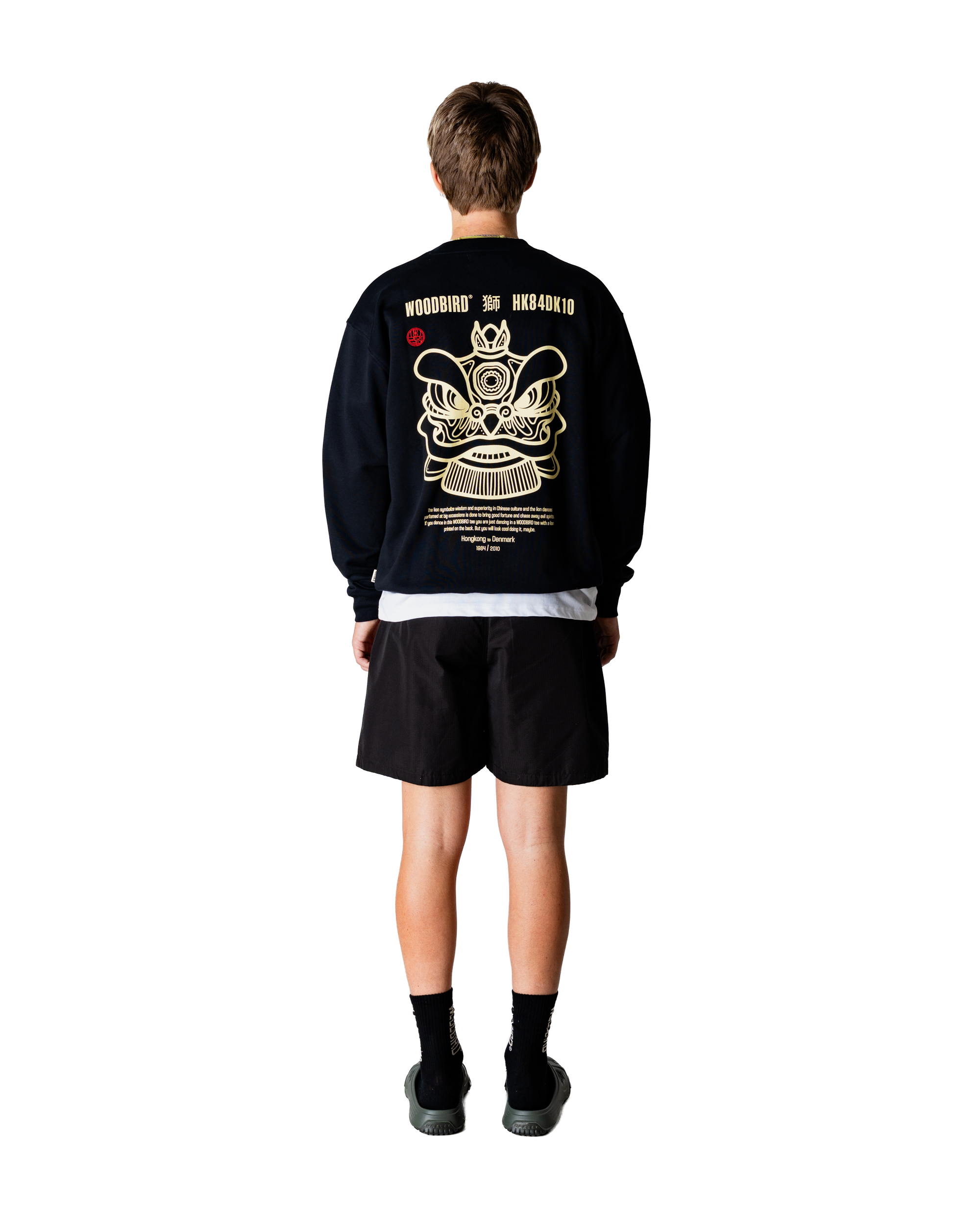 Woodbird WBCane Lion Crew Sweats Black