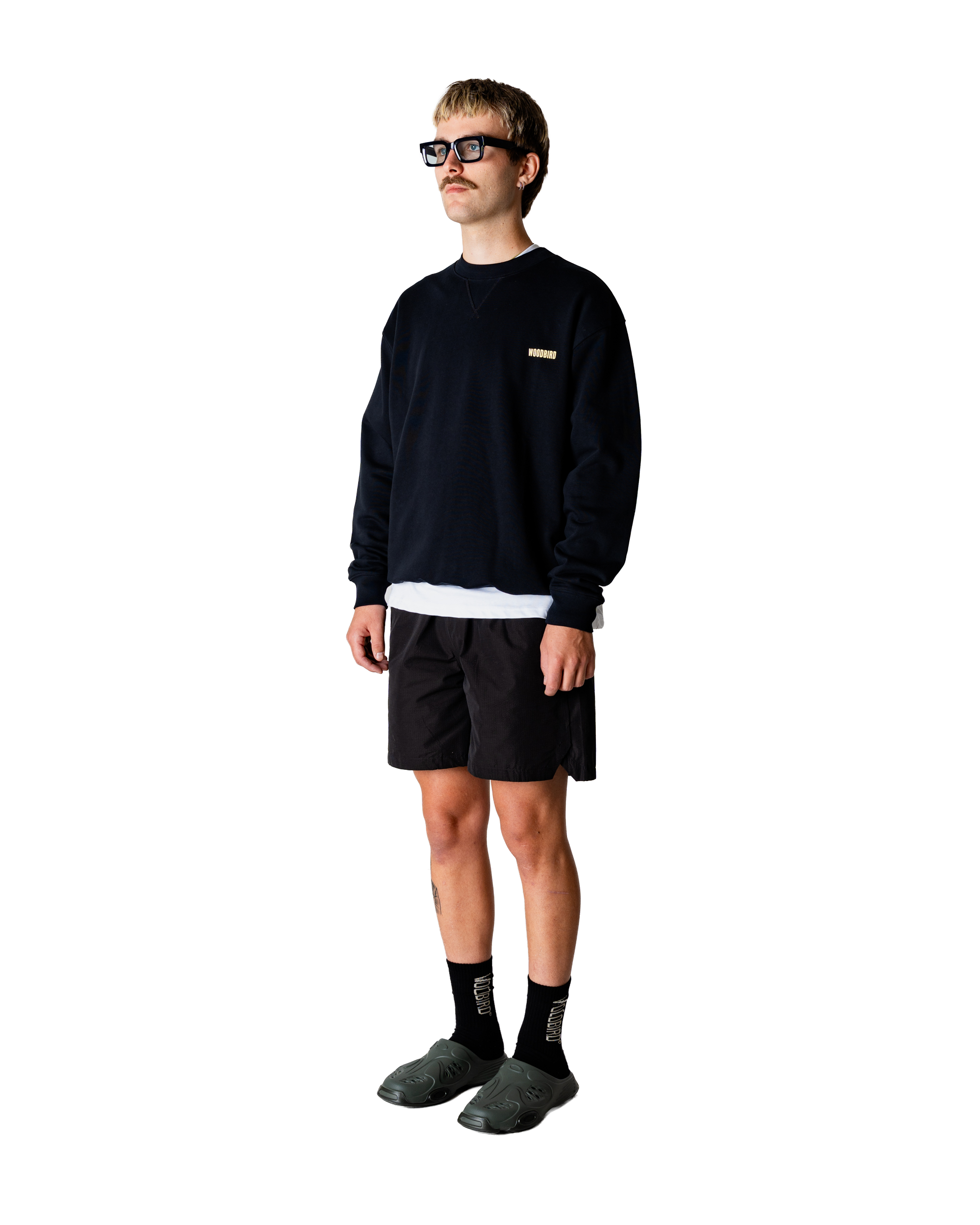 Woodbird WBCane Lion Crew Sweats Black