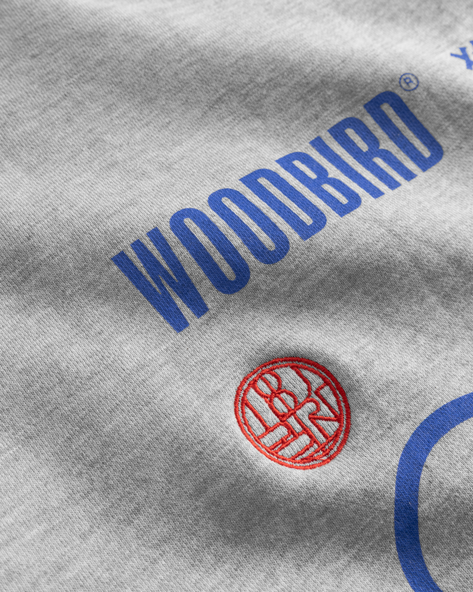 Woodbird WBCane Lion Crew Sweats Light Grey Melange