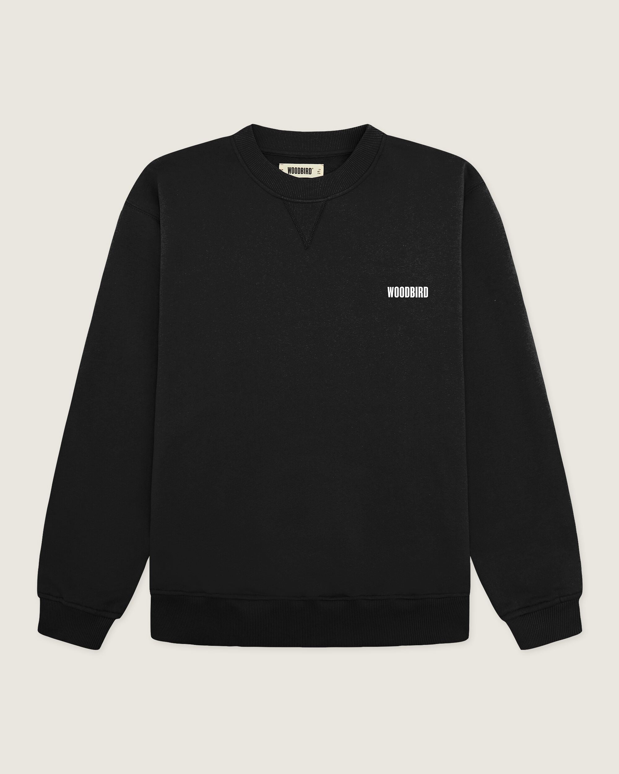 Woodbird WBCane Ming Crew Sweats Black