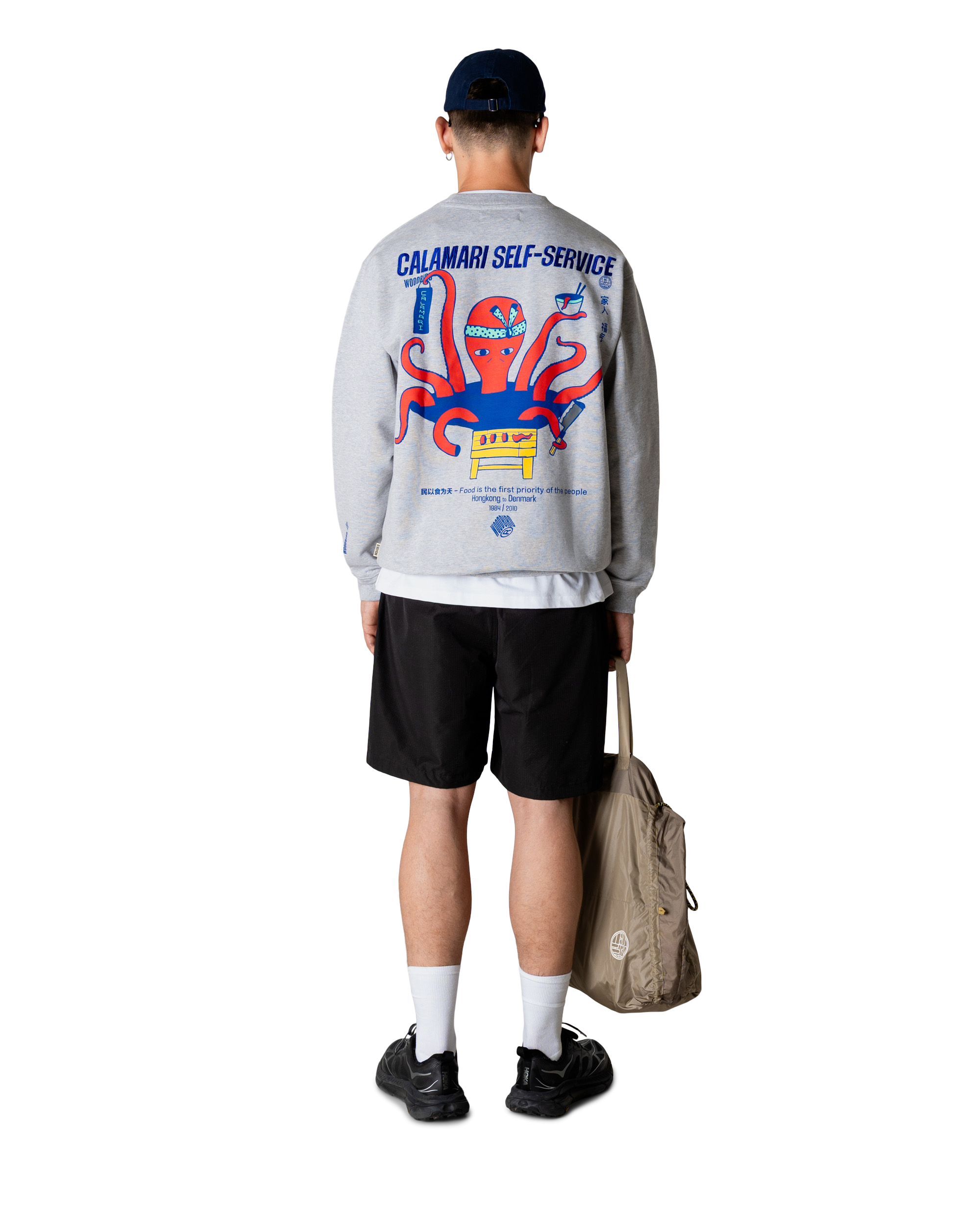 Woodbird WBCane Octo Crew Sweats Grey Melange
