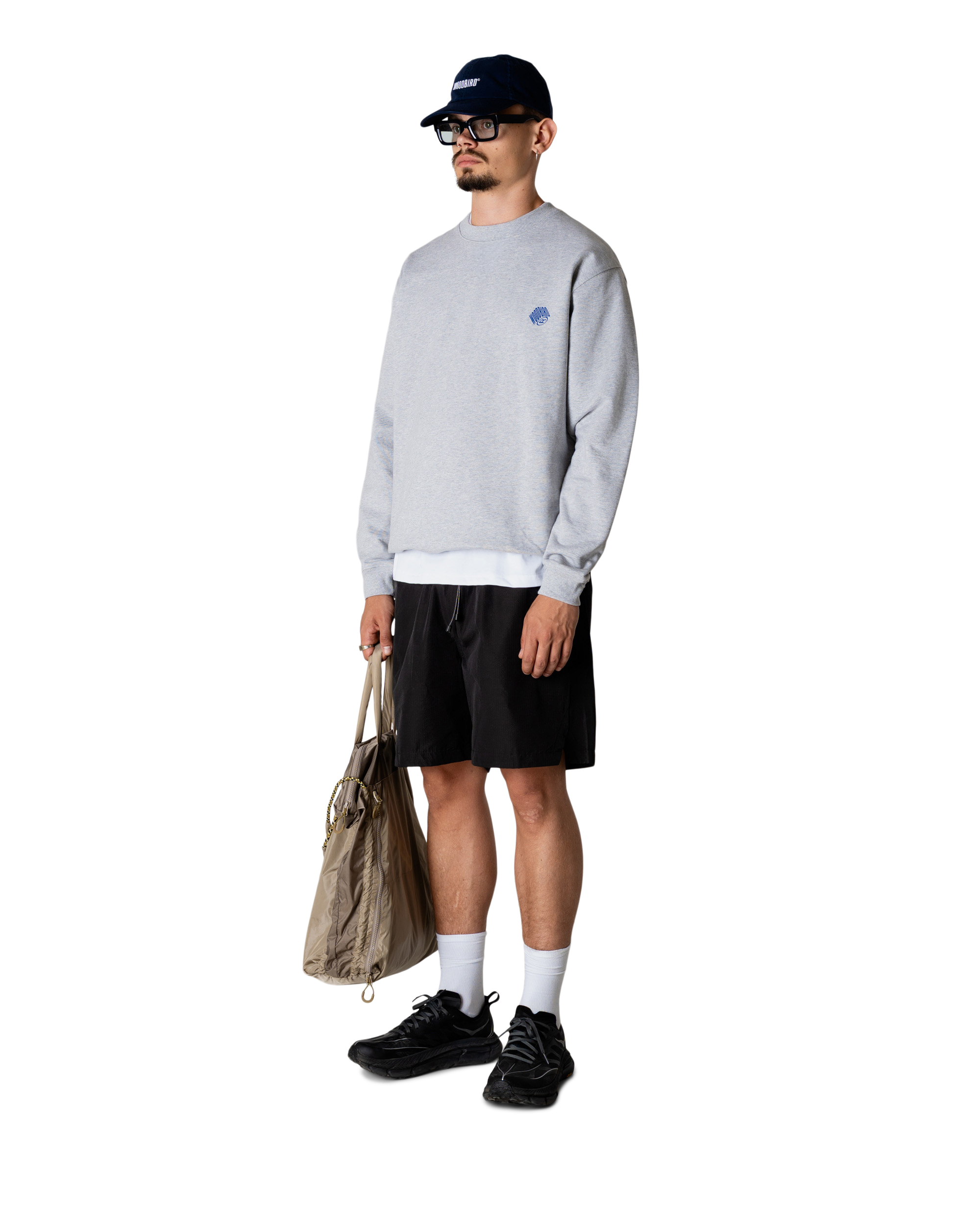 Woodbird WBCane Octo Crew Sweats Grey Melange
